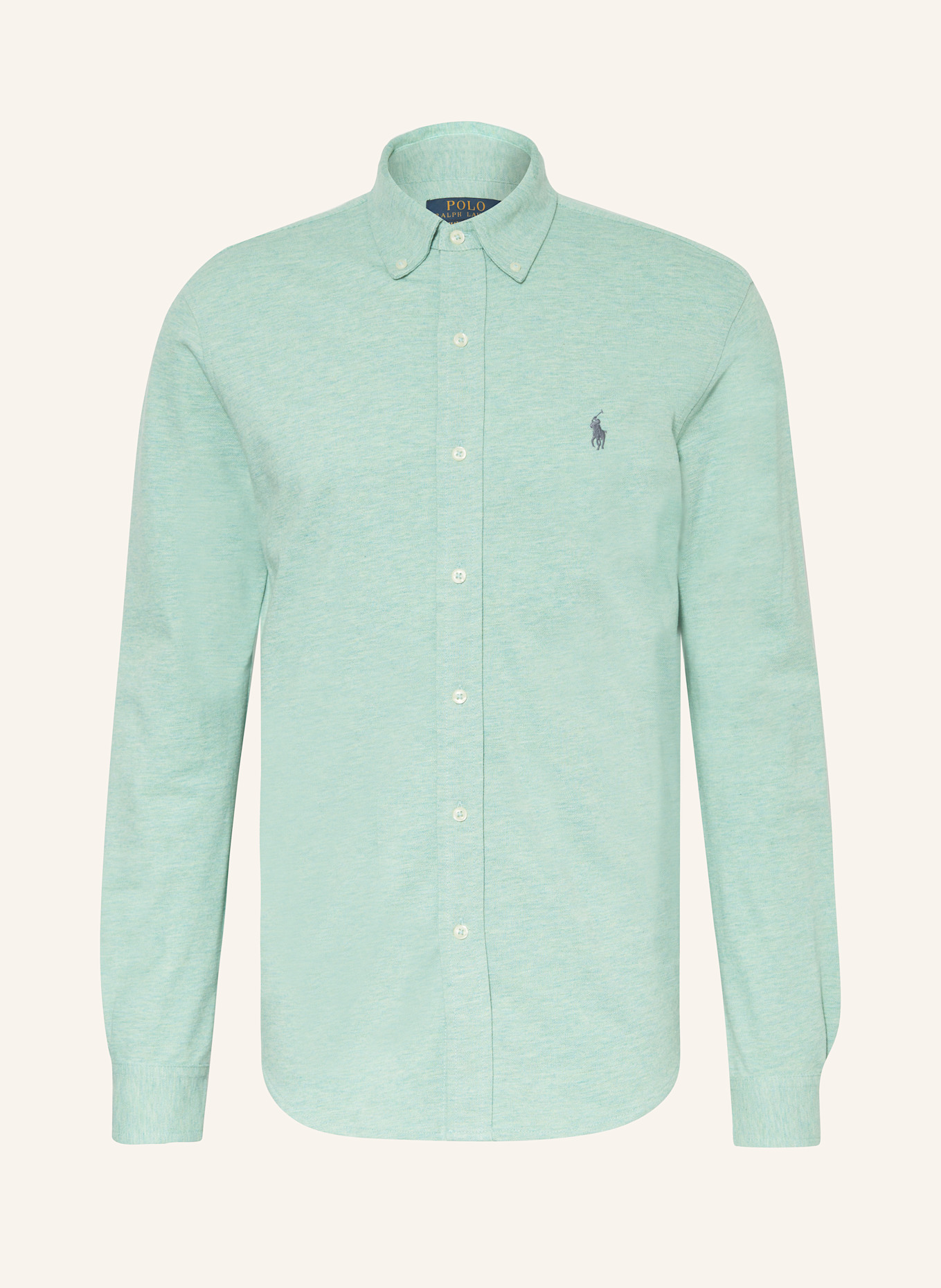 POLO RALPH LAUREN Piqué-Hemd Custom Fit: HELLGRÜN