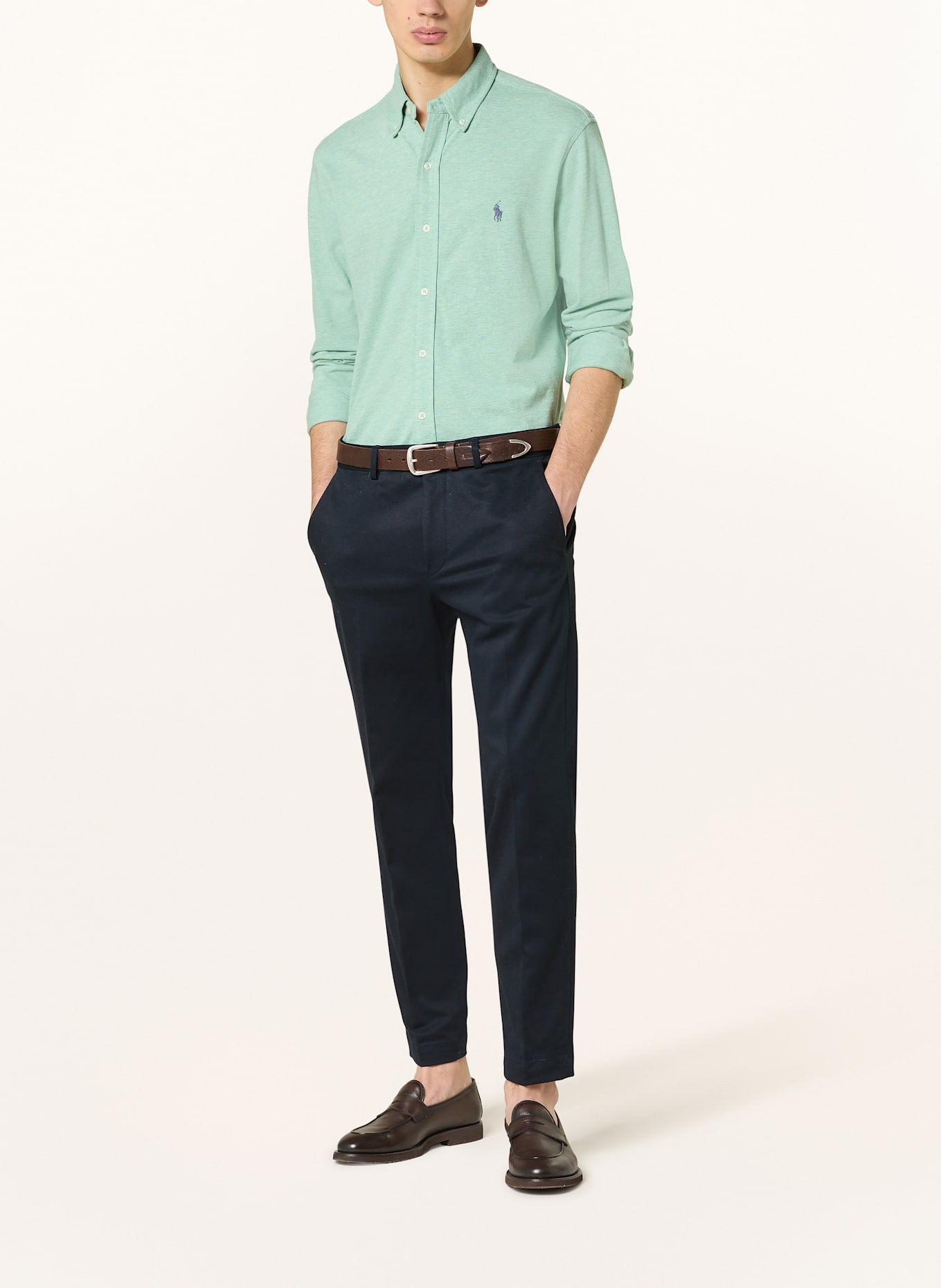 POLO RALPH LAUREN Piqué-Hemd Custom Fit: HELLGRÜN