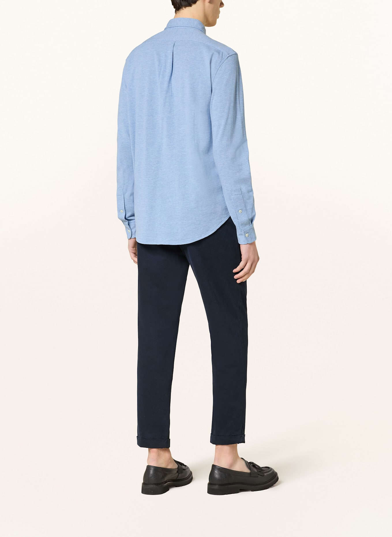 POLO RALPH LAUREN Piqué-Hemd Custom Fit: HELLBLAU