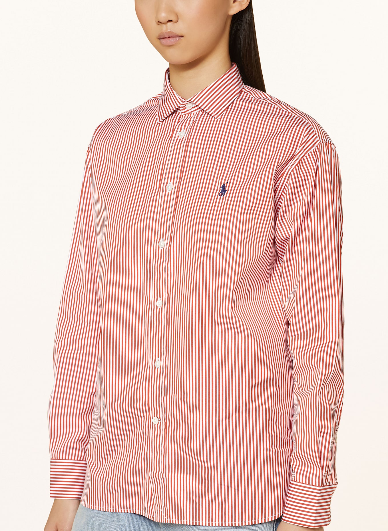 POLO RALPH LAUREN Hemdbluse: WEISS / ROT