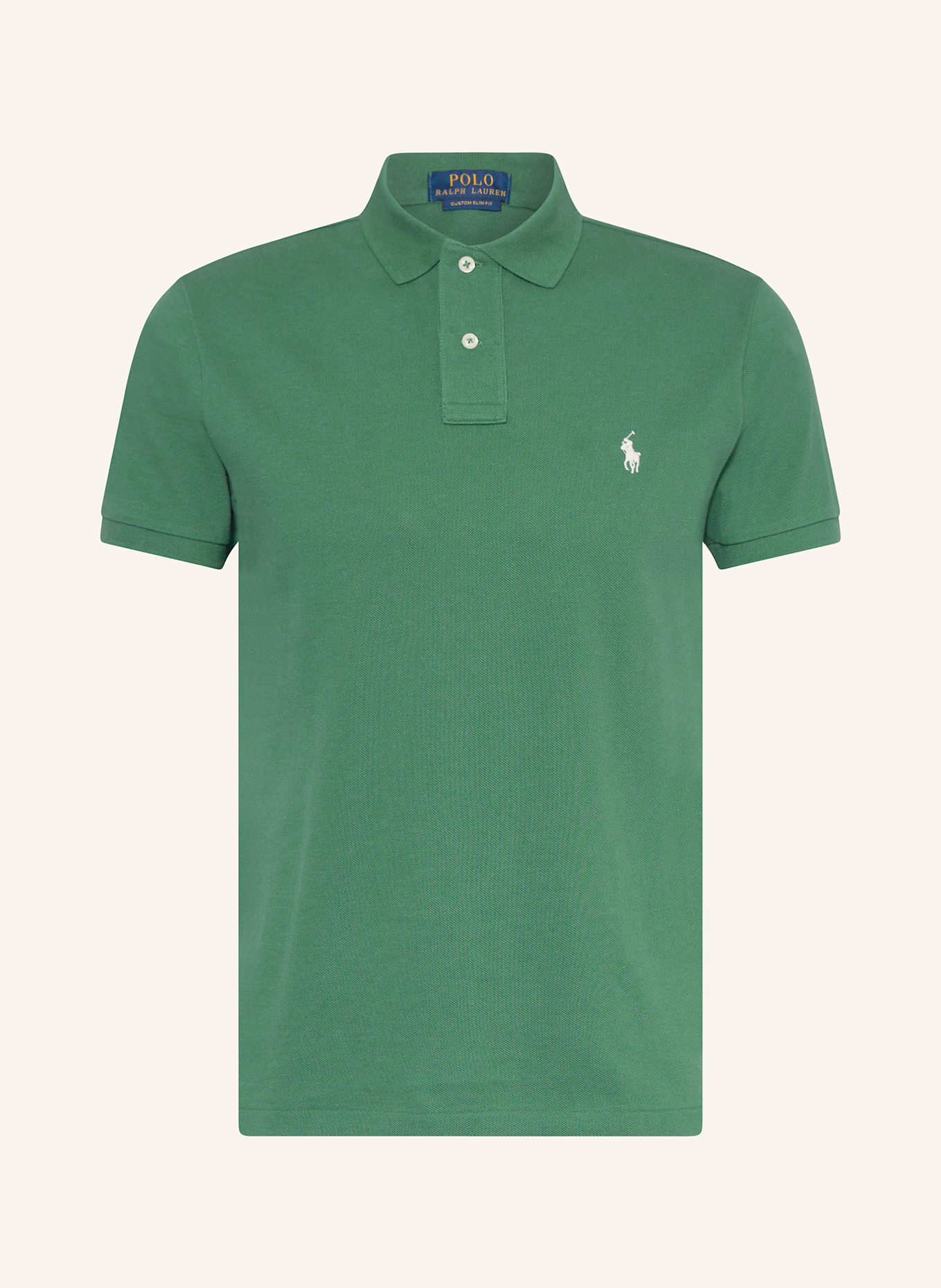 POLO RALPH LAUREN Piqué-Poloshirt Custom Slim Fit: GRÜN