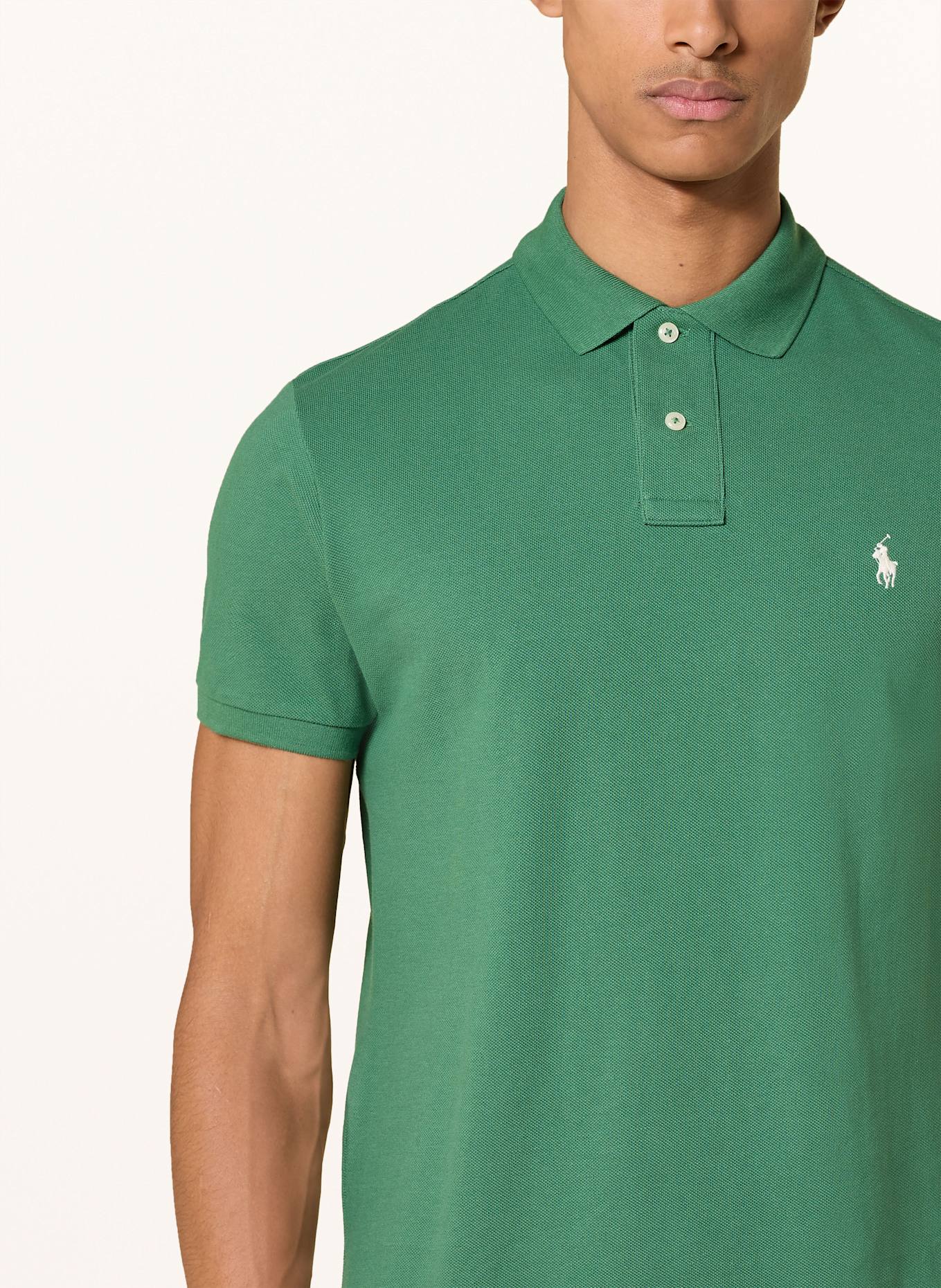 POLO RALPH LAUREN Piqué-Poloshirt Custom Slim Fit: GRÜN