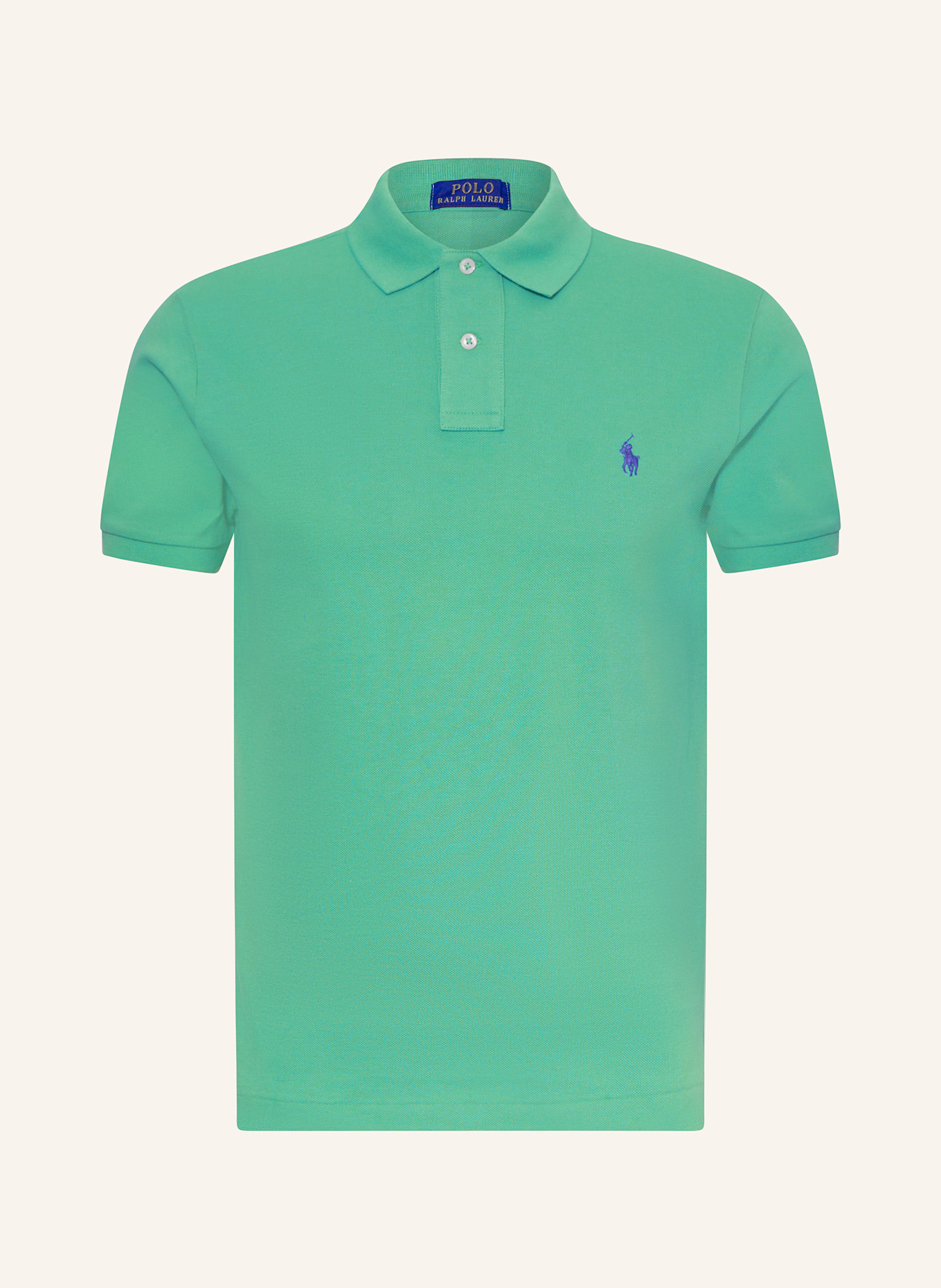 POLO RALPH LAUREN Koszulka polo z piki custom slim fit: ZIELONY