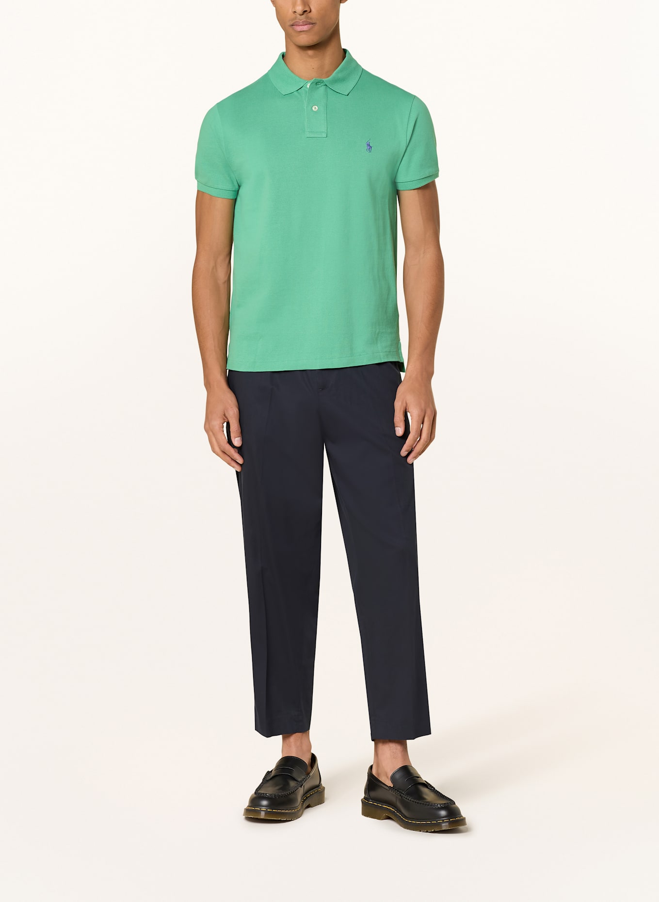 POLO RALPH LAUREN Koszulka polo z piki custom slim fit: ZIELONY