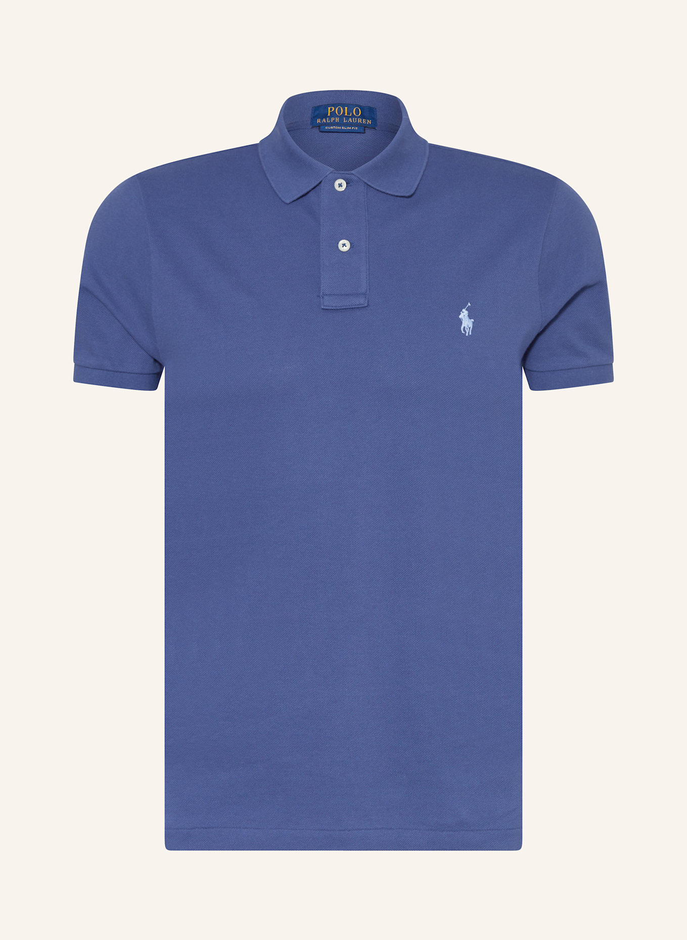 POLO RALPH LAUREN Piqué-Poloshirt Custom Slim Fit: BLAU