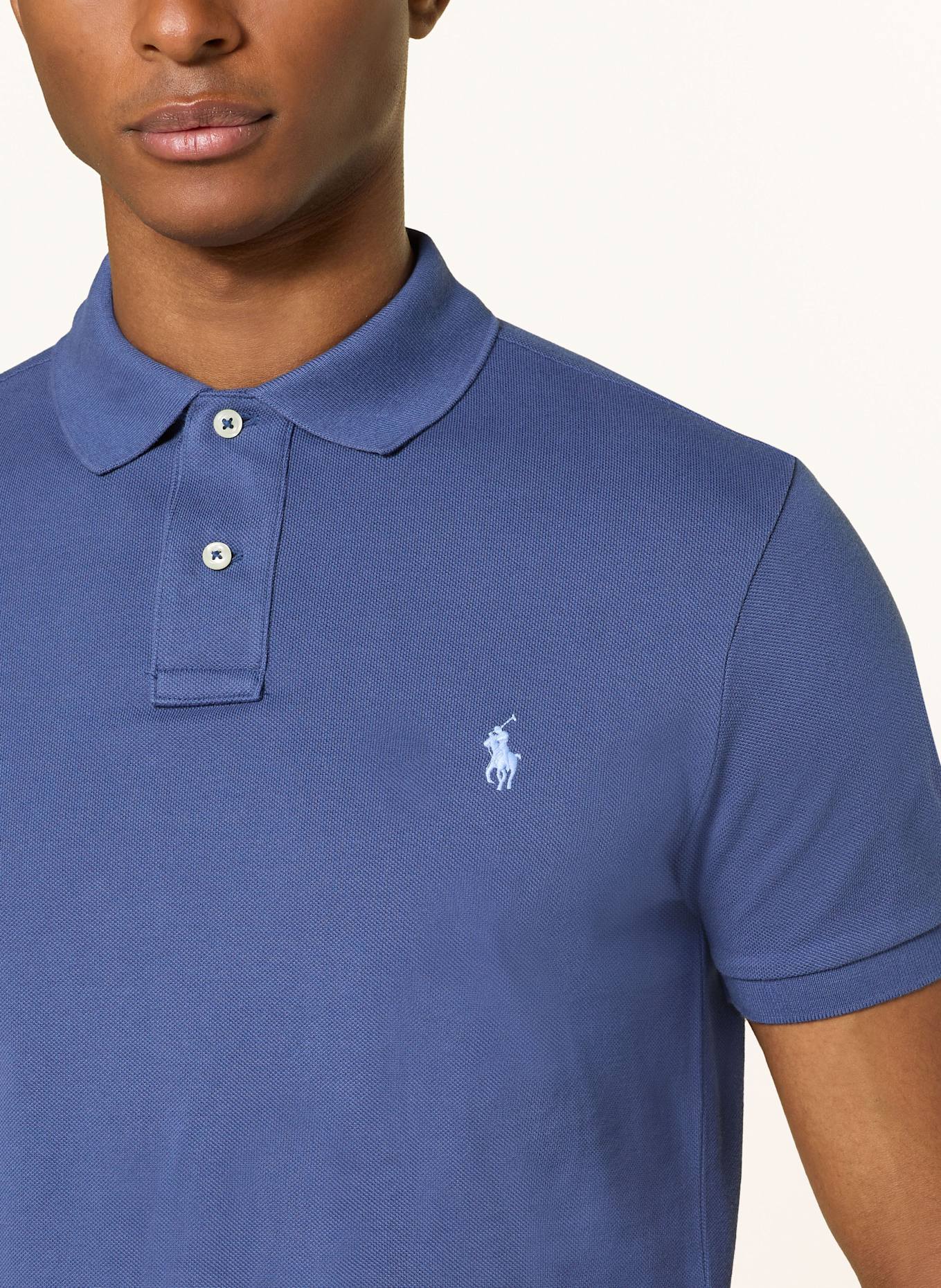 POLO RALPH LAUREN Piqué-Poloshirt Custom Slim Fit: BLAU