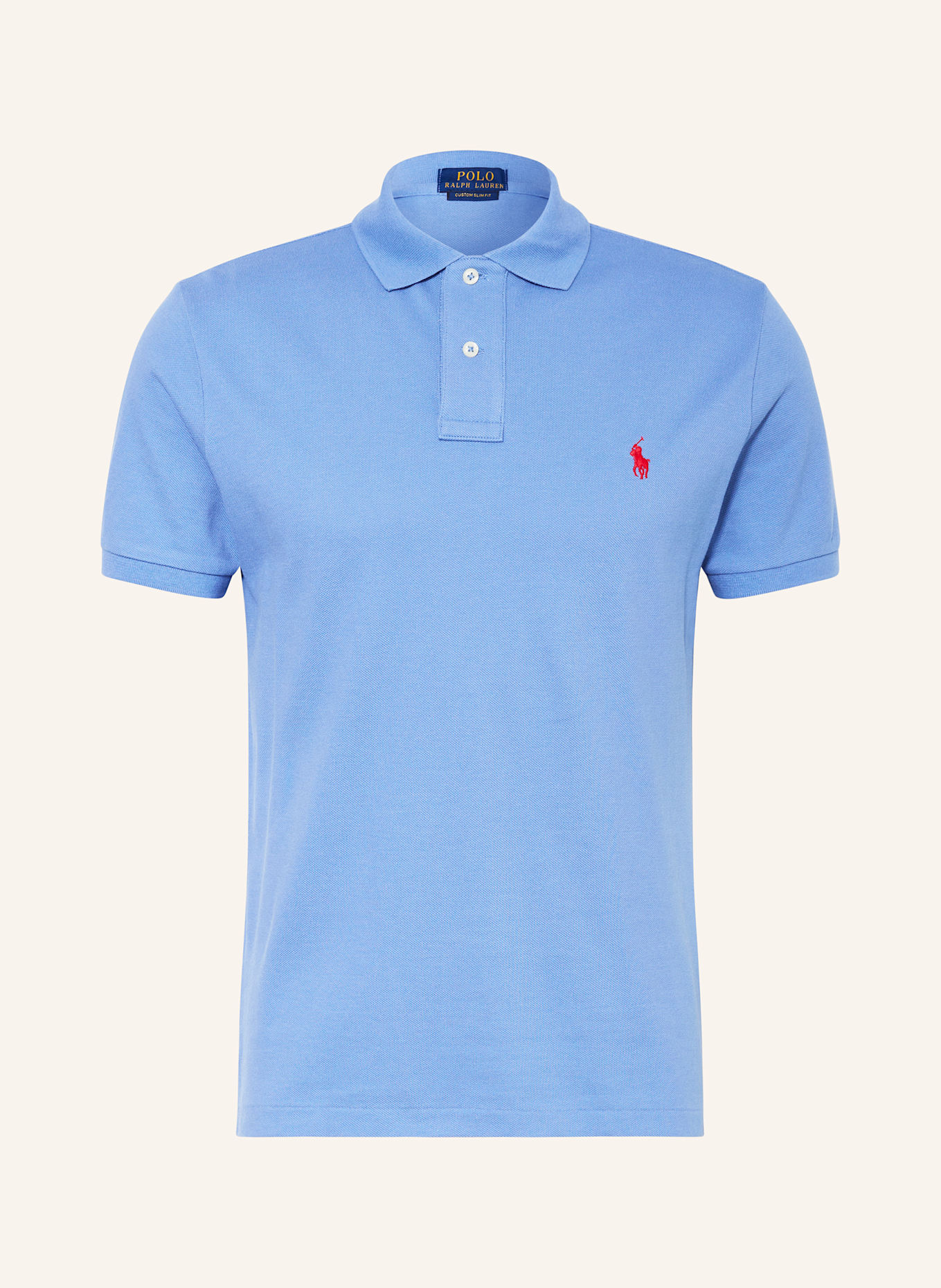 POLO RALPH LAUREN Koszulka polo z piki custom slim fit: NIEBIESKI