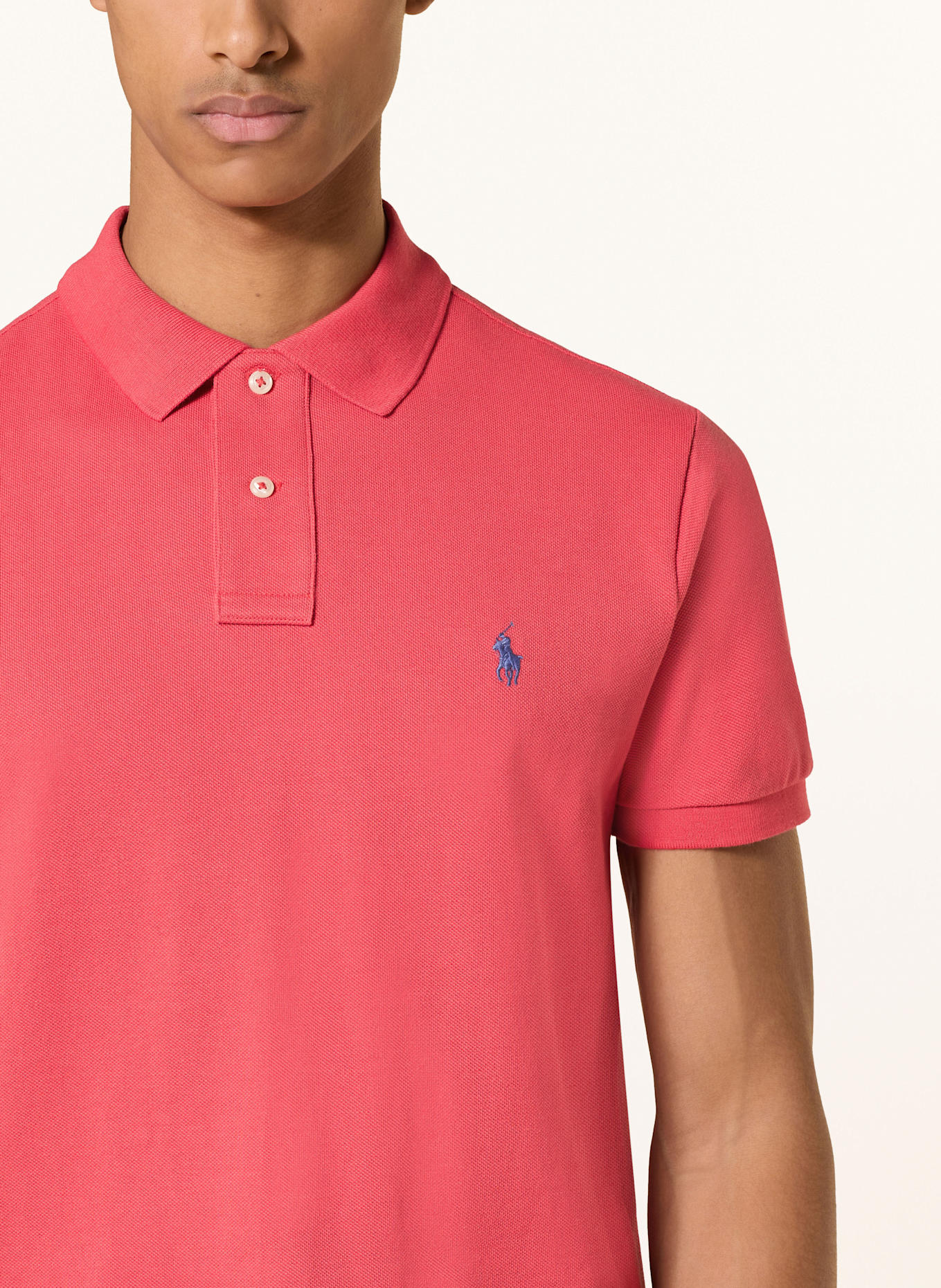 POLO RALPH LAUREN Piqué-Poloshirt Custom Slim Fit: ROT