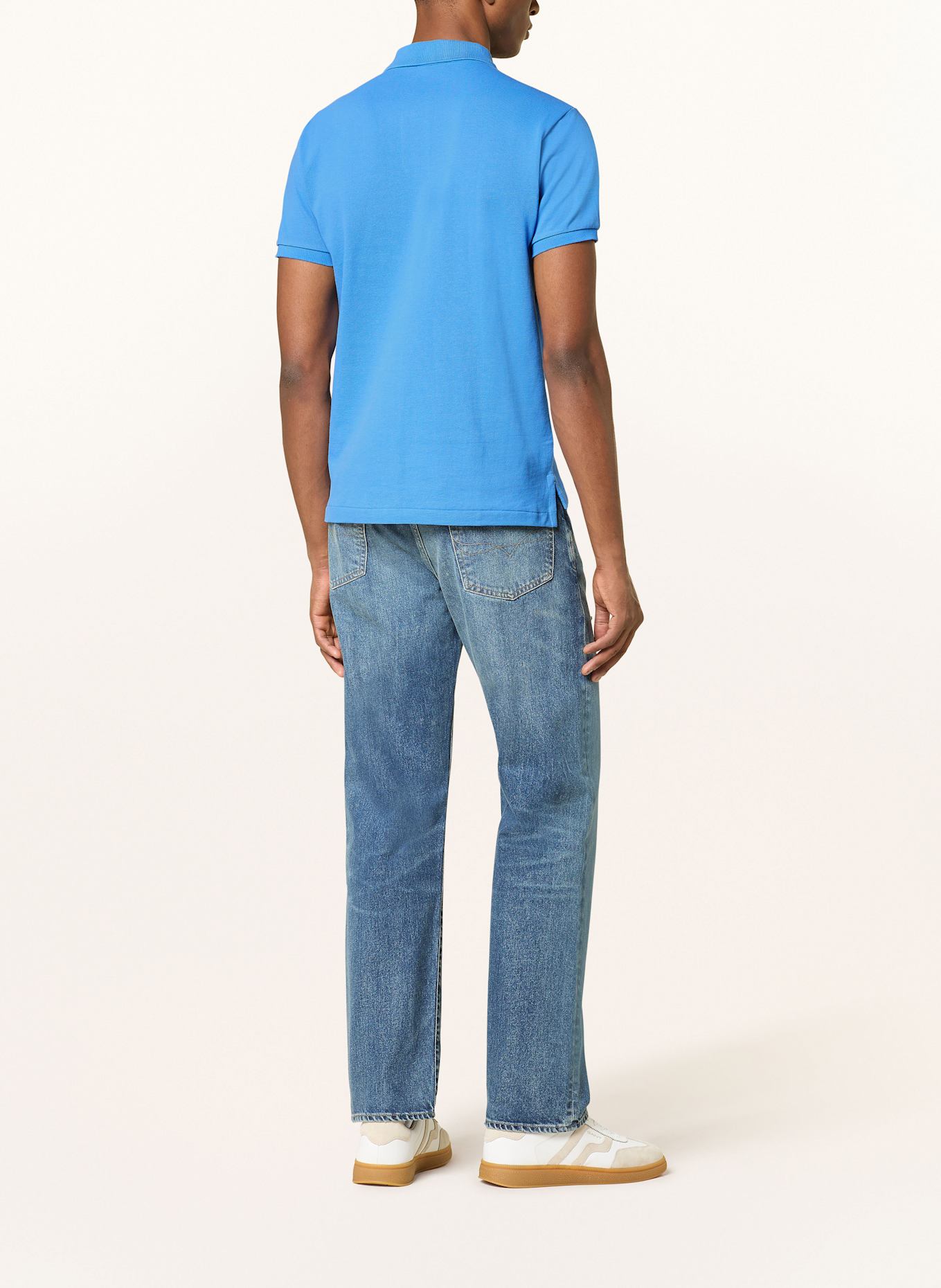 POLO RALPH LAUREN Koszulka polo z piki custom slim fit: NIEBIESKI