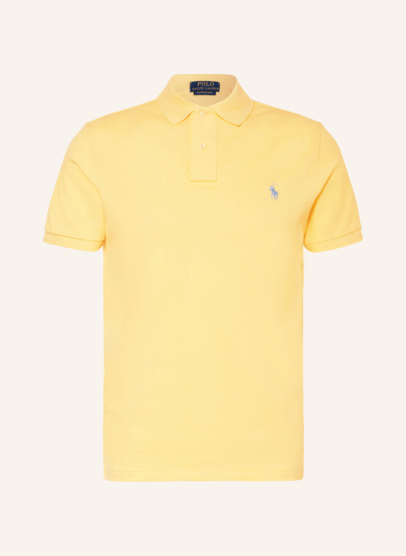 POLO RALPH LAUREN Piqué polo shirt custom slim fit: YELLOW