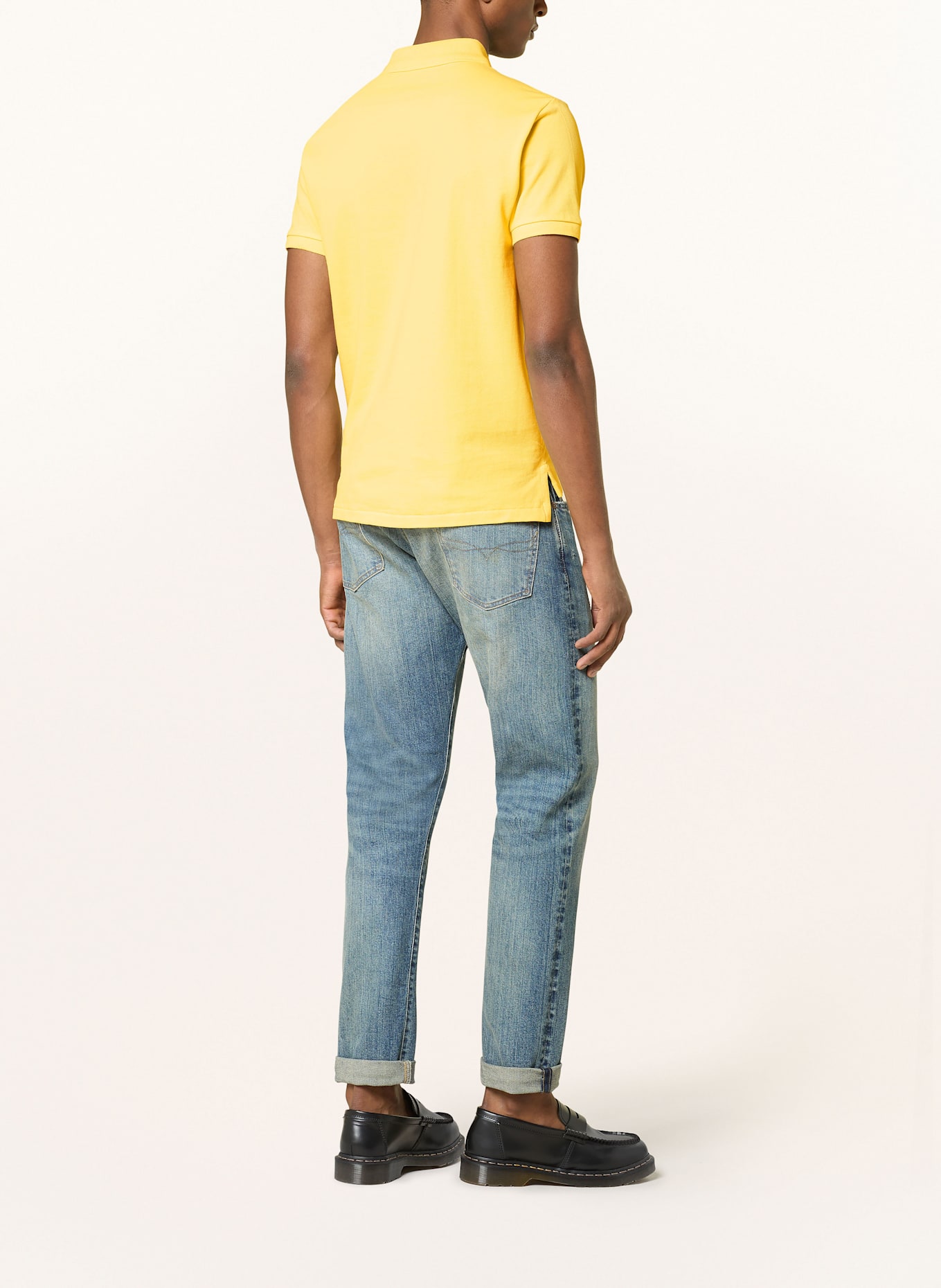 POLO RALPH LAUREN Piqué polo shirt custom slim fit: YELLOW