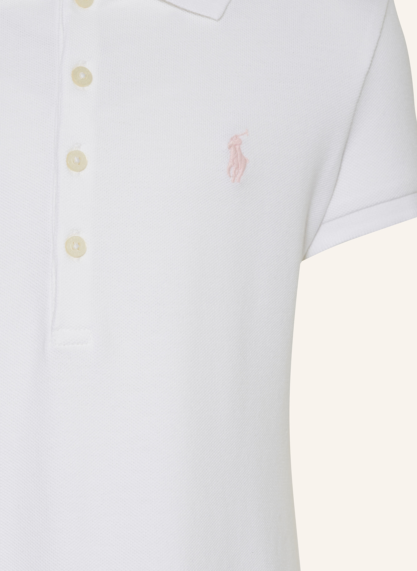 POLO RALPH LAUREN Piqué-Polokleid: WEISS