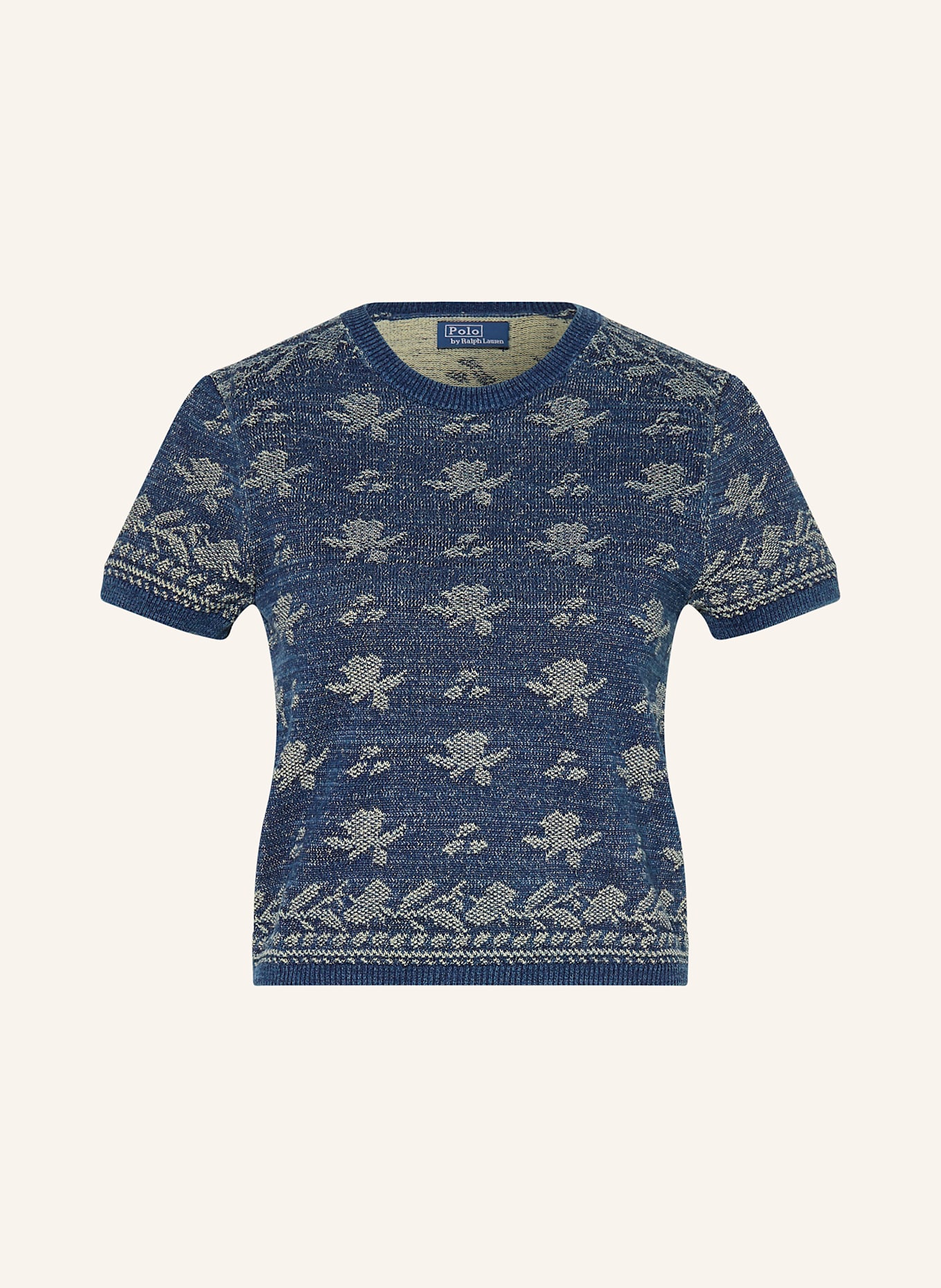 POLO RALPH LAUREN Strickshirt: BLAU / HELLGRÜN