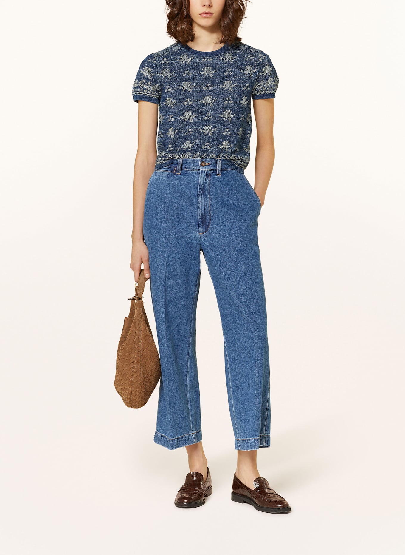 POLO RALPH LAUREN Strickshirt: BLAU / HELLGRÜN