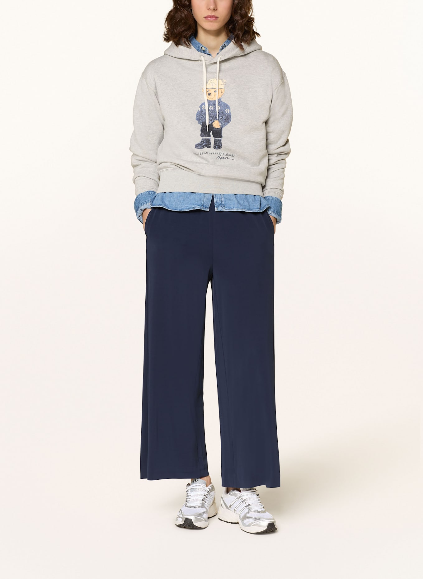 POLO RALPH LAUREN Marlenehose aus Jersey, Farbe: DUNKELBLAU (Bild 2)