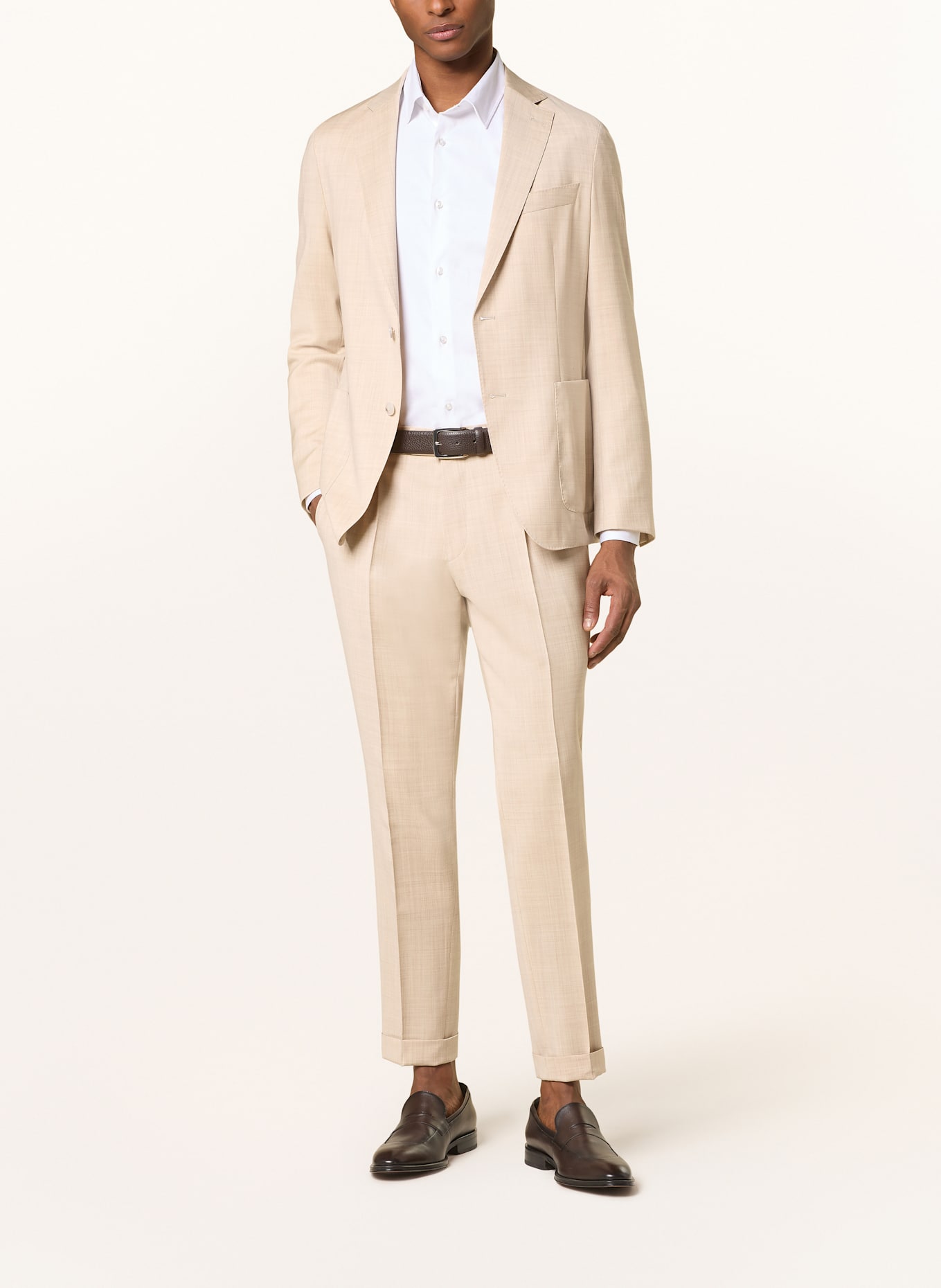 BOSS Anzugshose PEPE Relaxed Fit: 275 LIGHT BEIGE