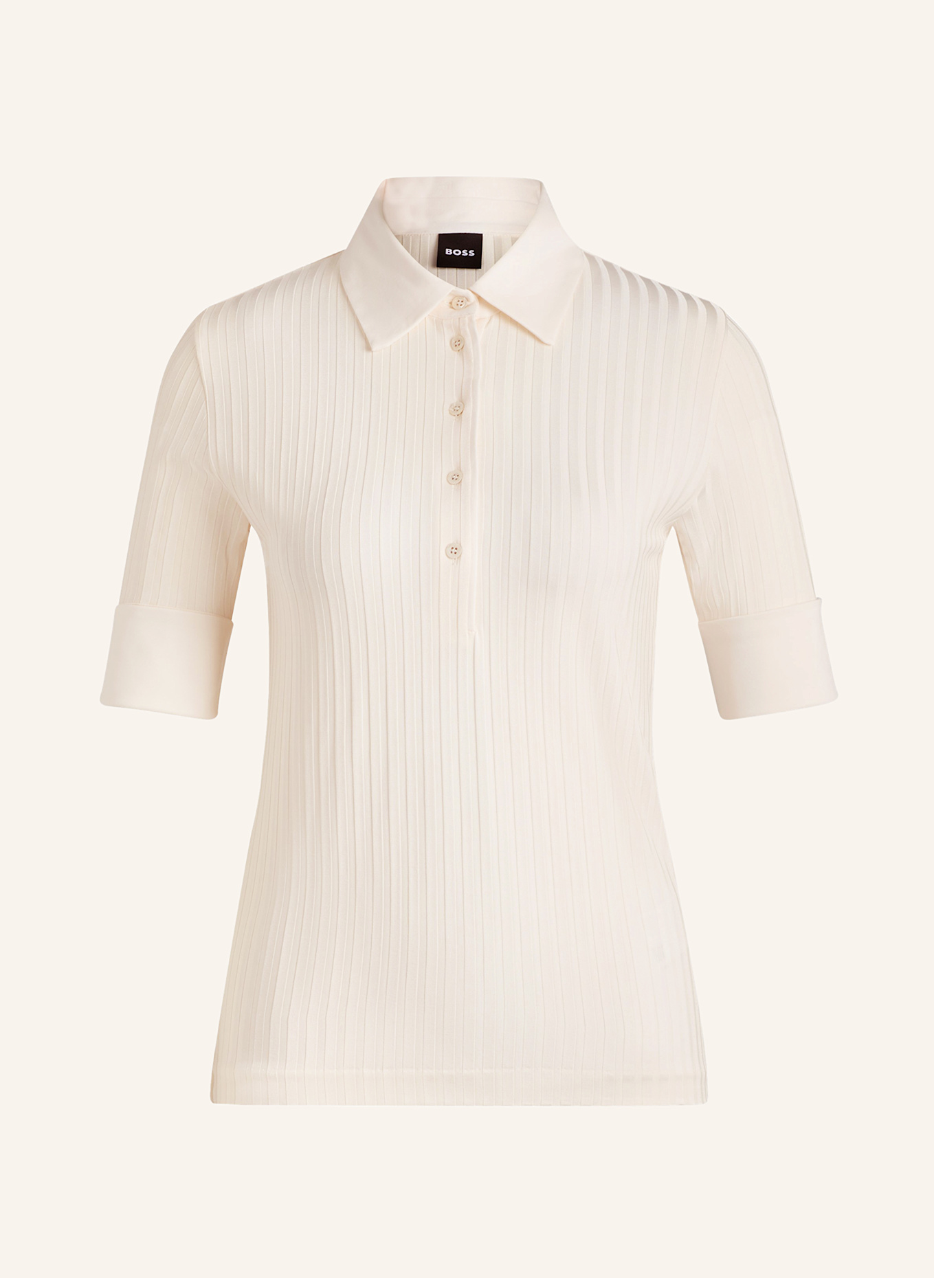 BOSS Jersey polo shirt ELLERA, Color: ECRU (Image 1)
