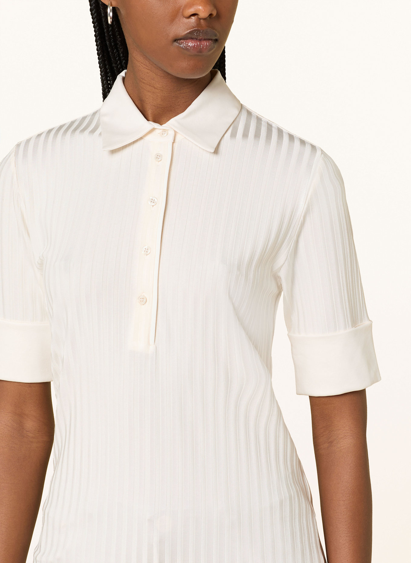 BOSS Jersey polo shirt ELLERA, Color: ECRU (Image 4)