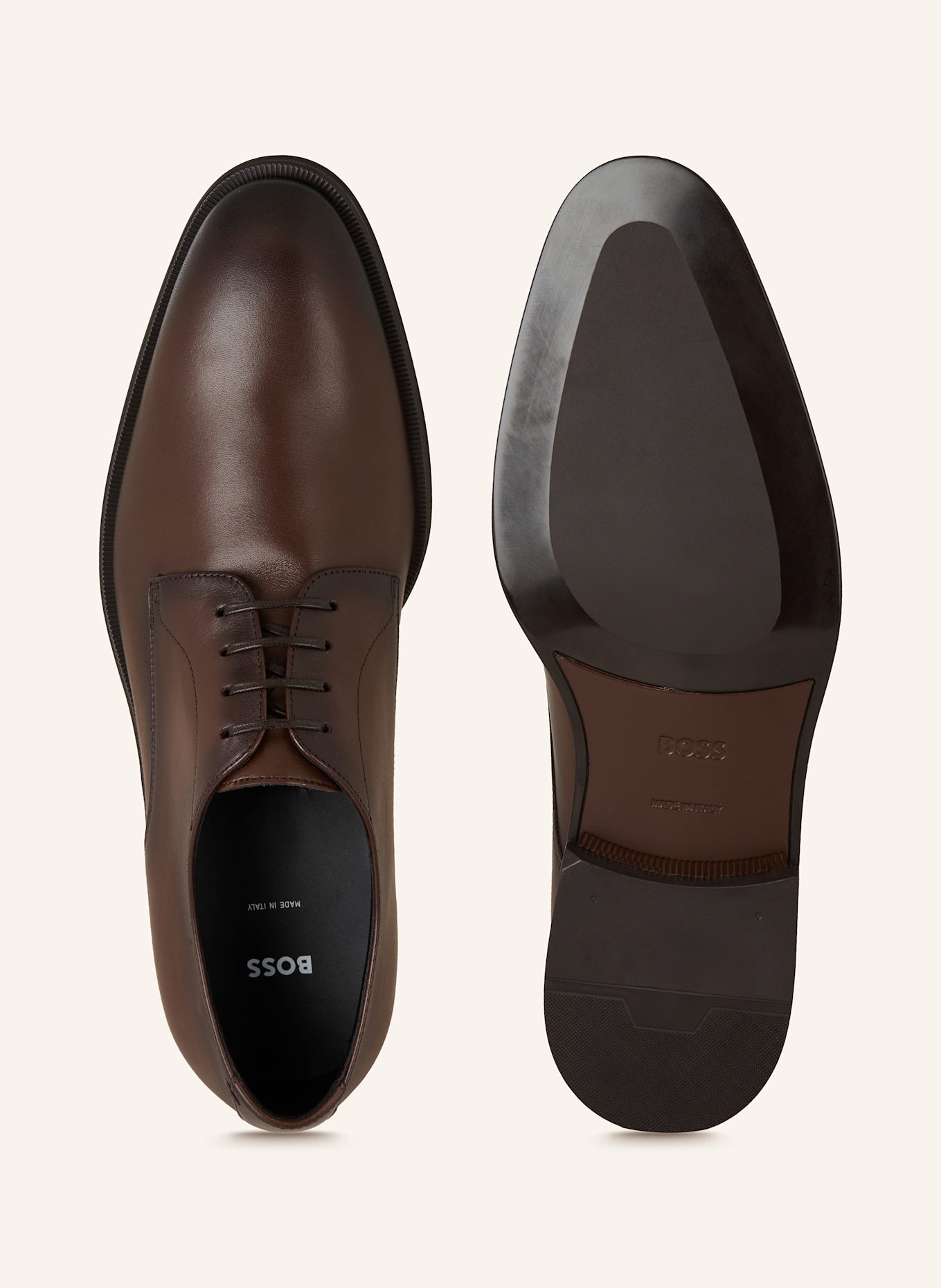 BOSS Buty sznurowane DERREK: CIEMNOBRĄZOWY