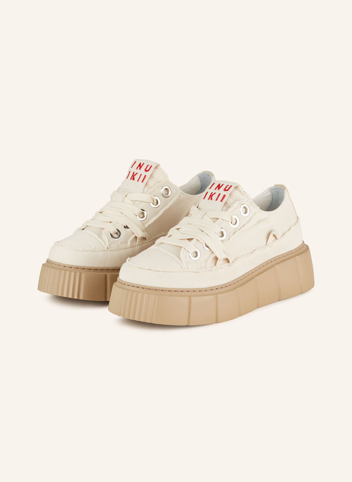INUIKII Sneaker MATILDA FRAYED DENIM: CREME