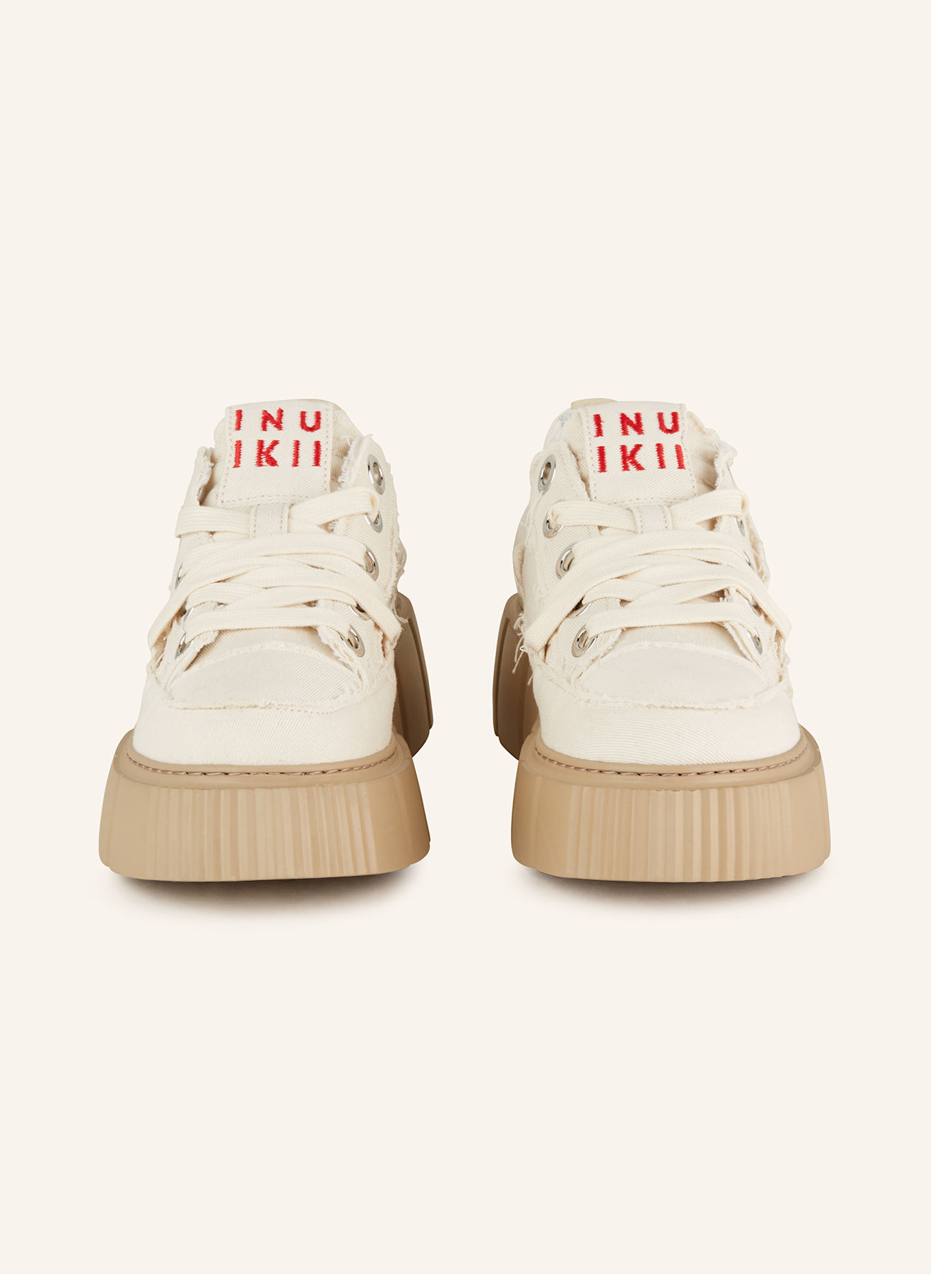 INUIKII Sneaker MATILDA FRAYED DENIM: CREME