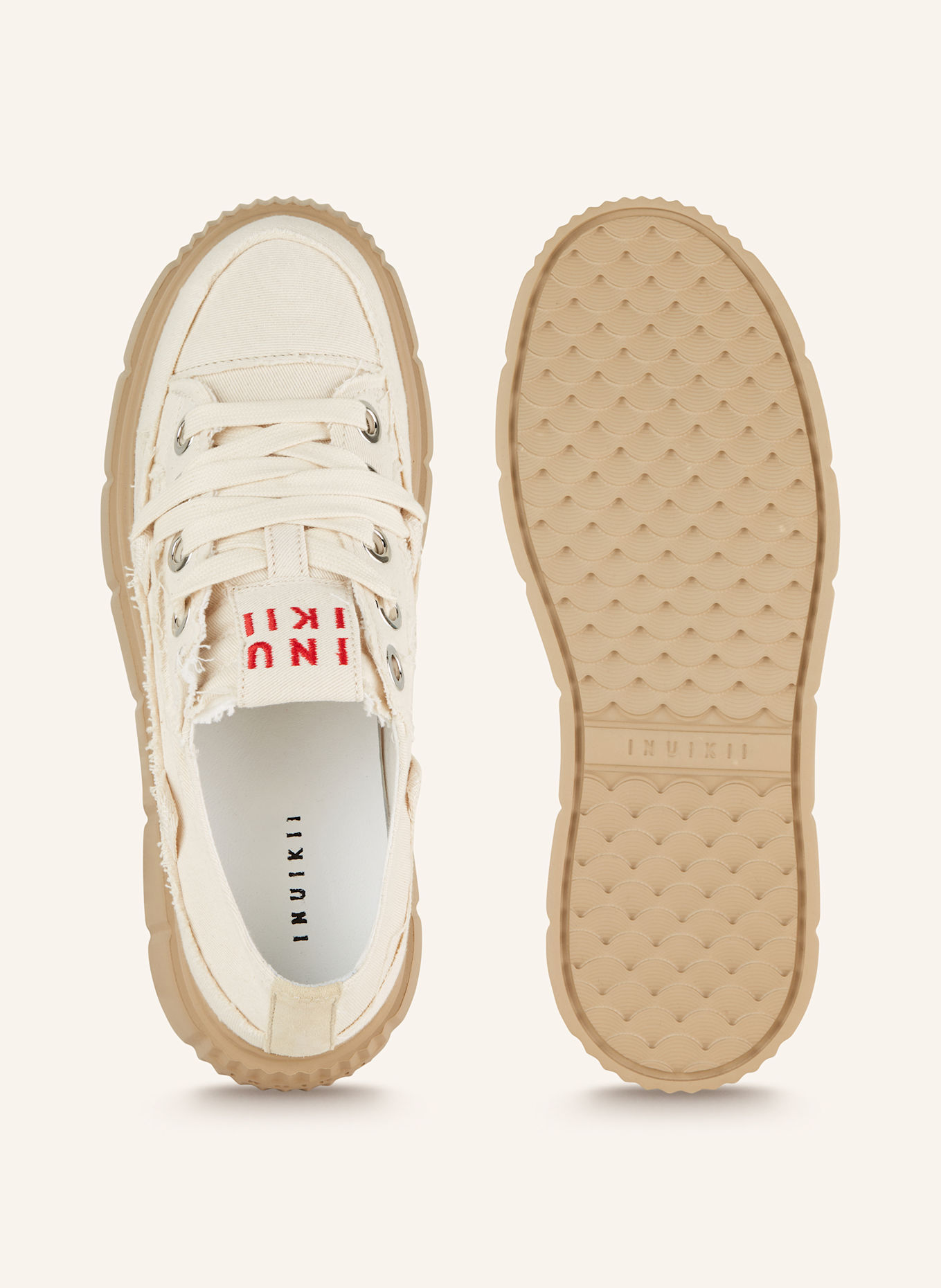 INUIKII Sneaker MATILDA FRAYED DENIM: CREME
