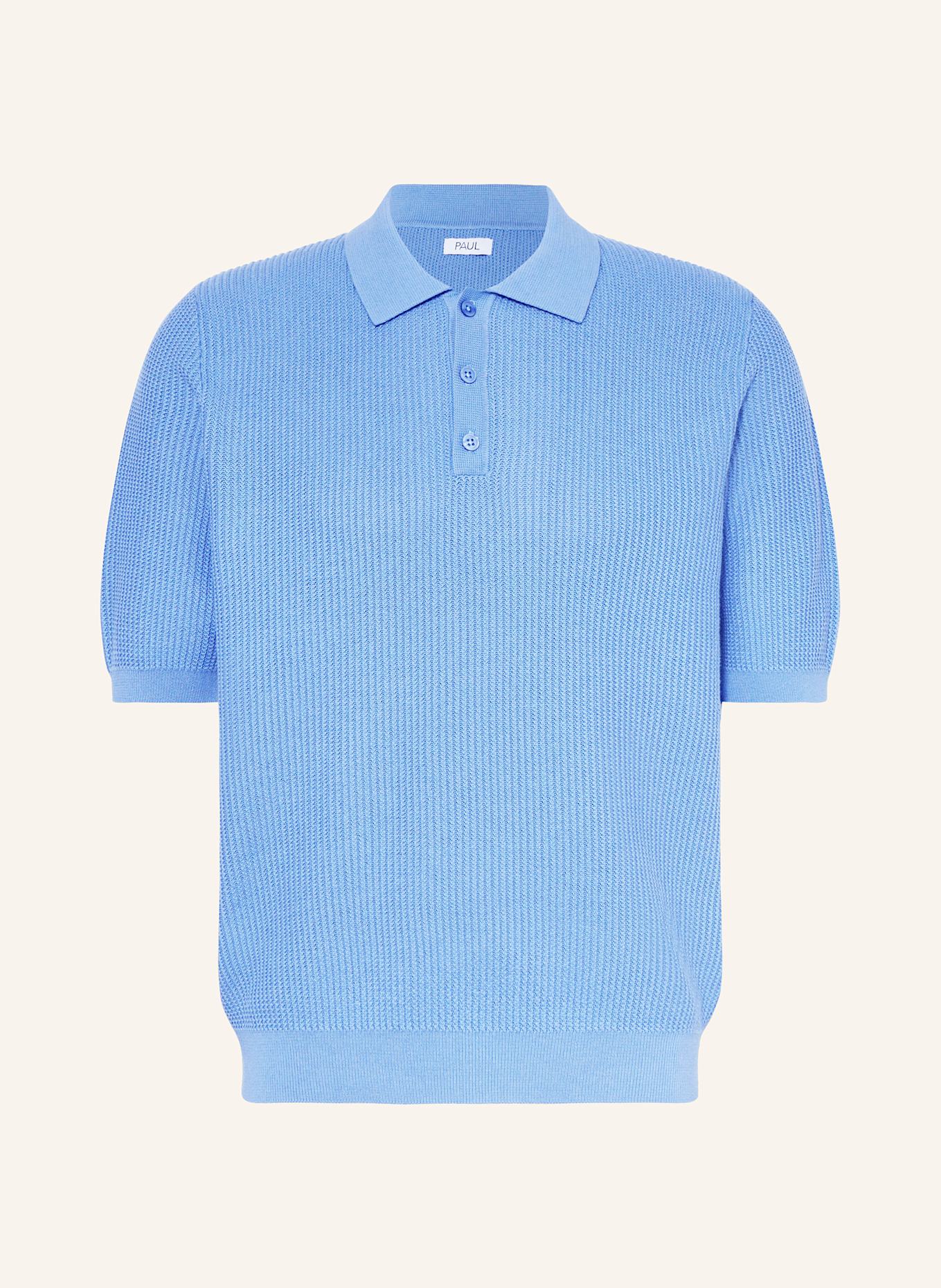 PAUL Knitted polo shirt: LIGHT BLUE