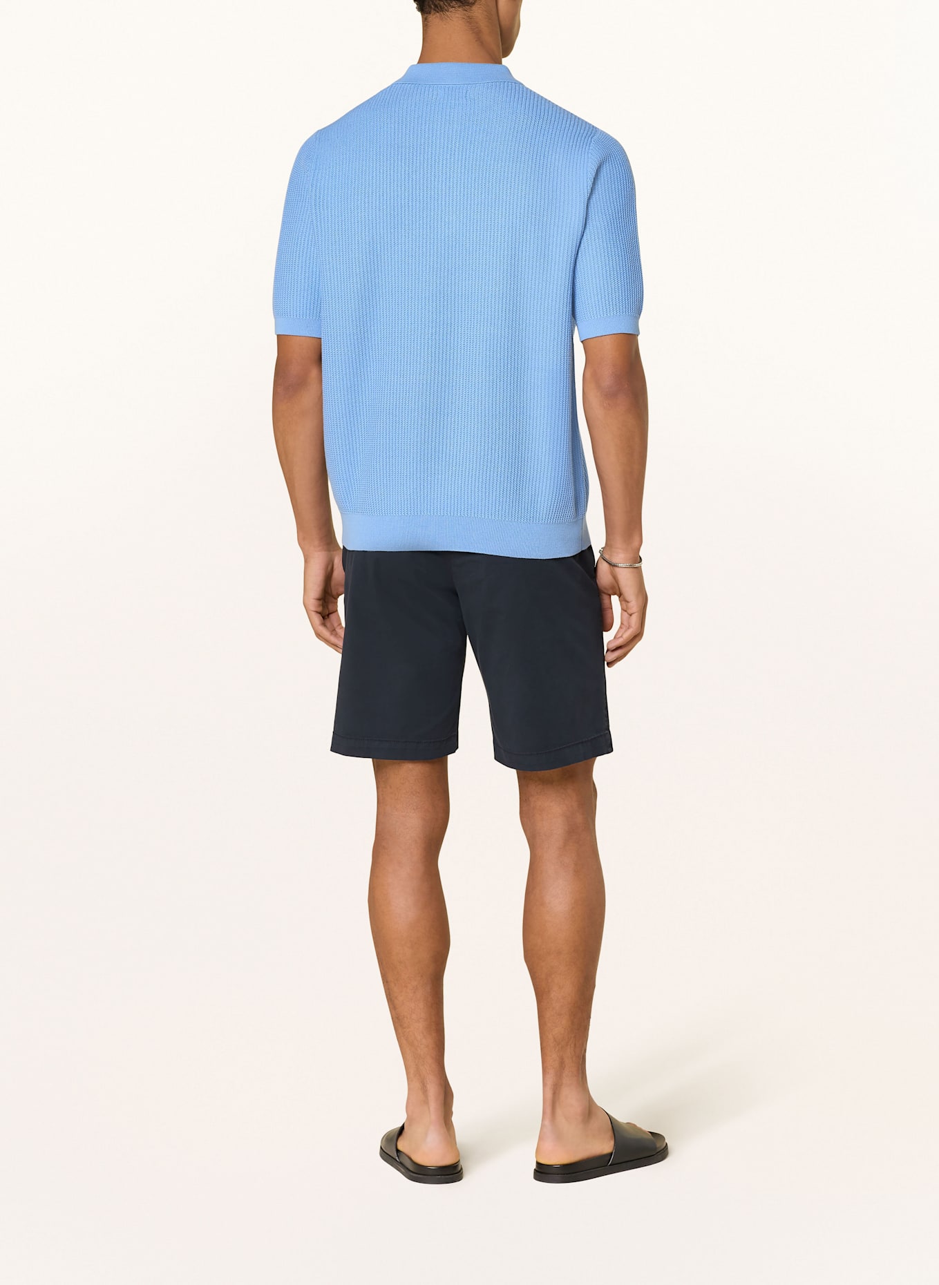 PAUL Knitted polo shirt: LIGHT BLUE