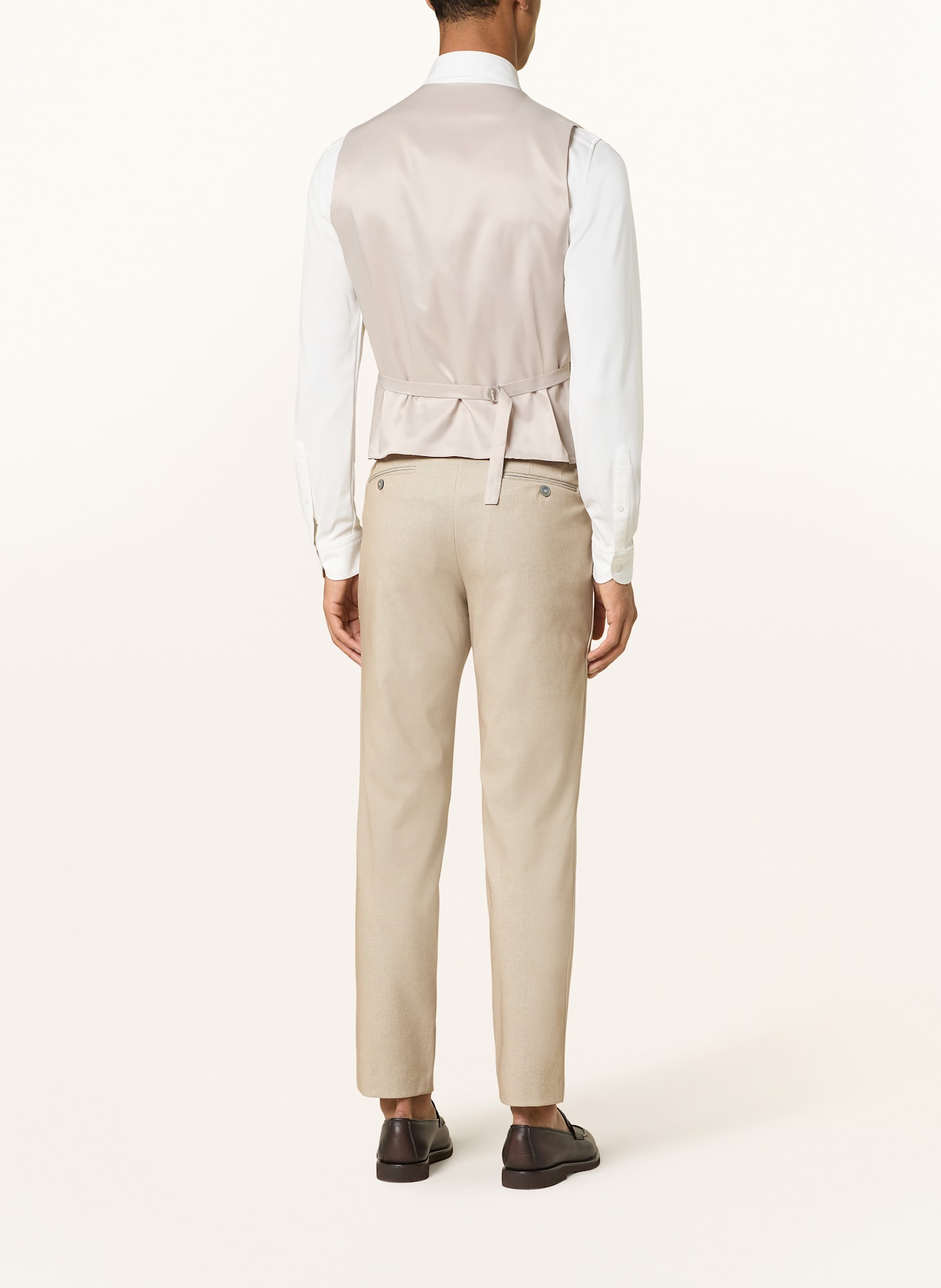 PAUL Reversible extra slim fit jersey suit vest, Color: 220 SAND (Image 3)