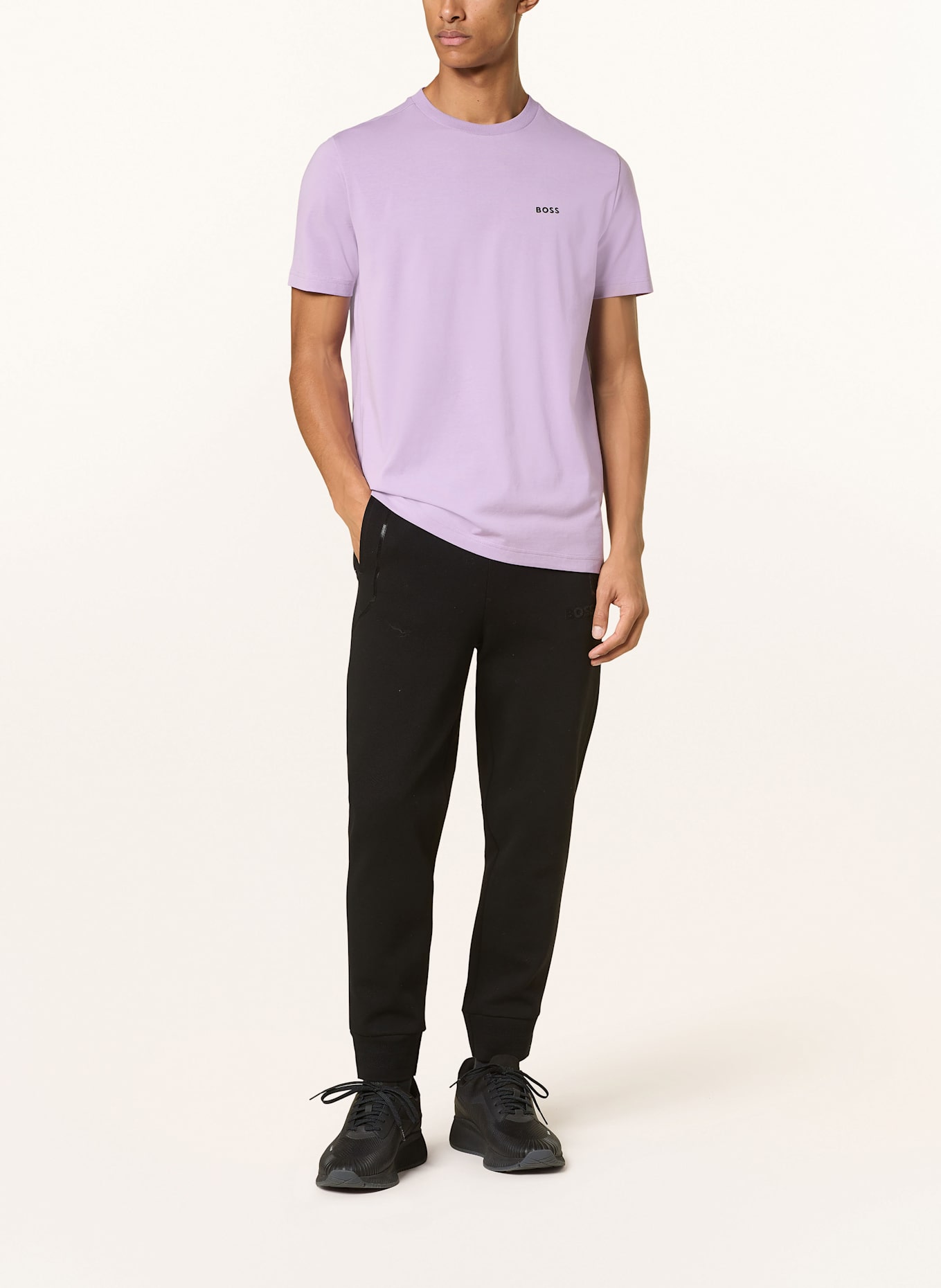BOSS T-shirt TEE: LIGHT PURPLE