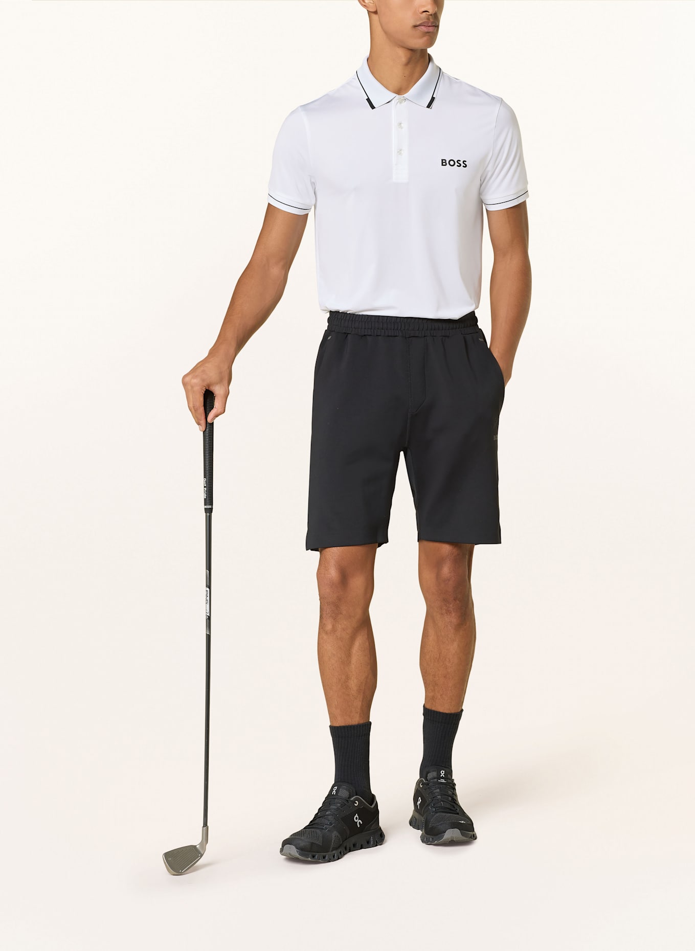 BOSS Short de golf HECON: NOIR
