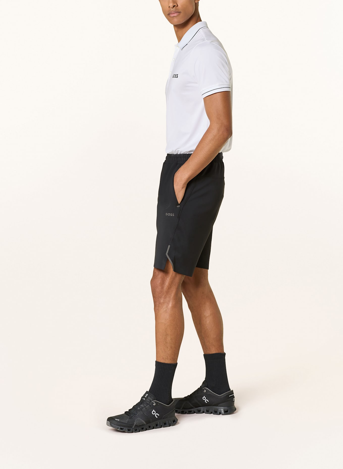 BOSS Short de golf HECON: NOIR