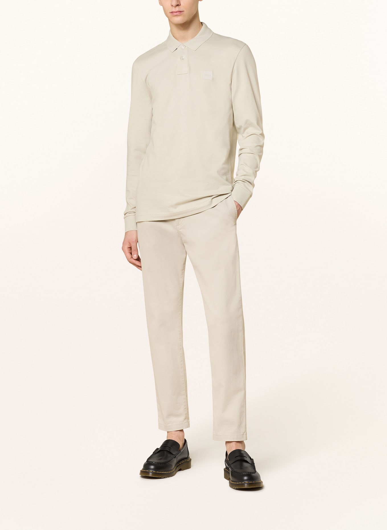 BOSS Piqué-Poloshirt PASSERBY Slim Fit: BEIGE
