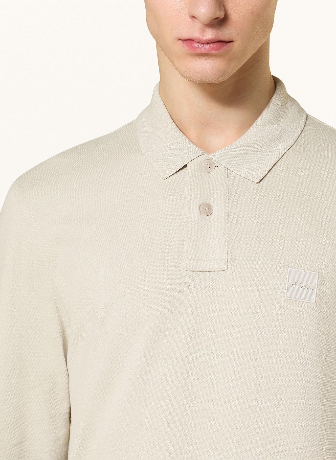 BOSS Piqué-Poloshirt PASSERBY Slim Fit: BEIGE