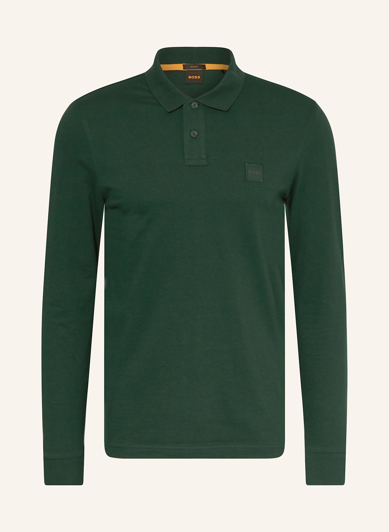 BOSS Piqué-Poloshirt PASSERBY Slim Fit: DUNKELGRÜN