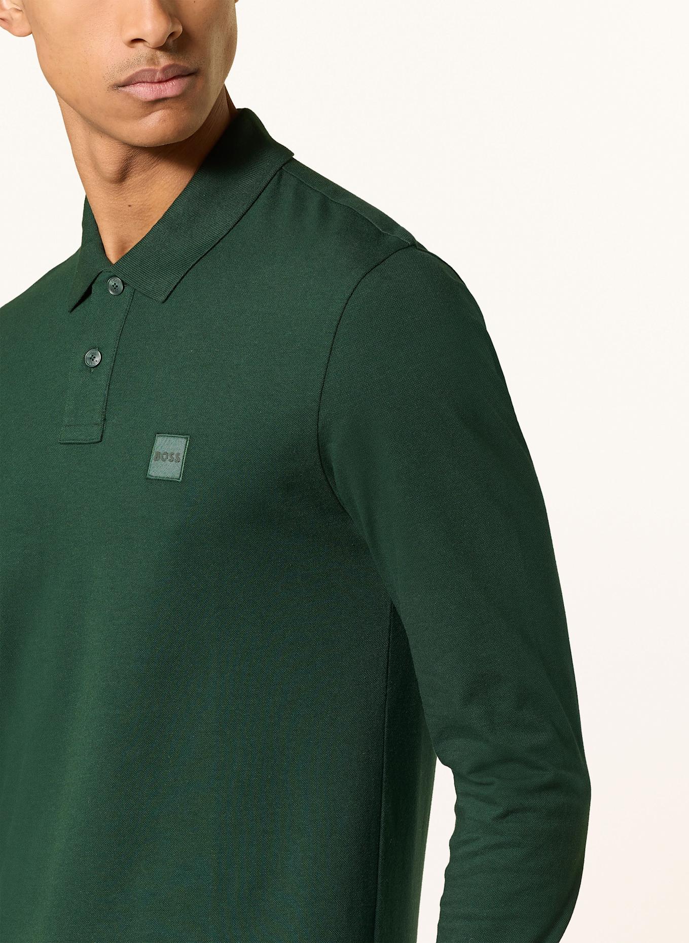 BOSS Piqué-Poloshirt PASSERBY Slim Fit: DUNKELGRÜN