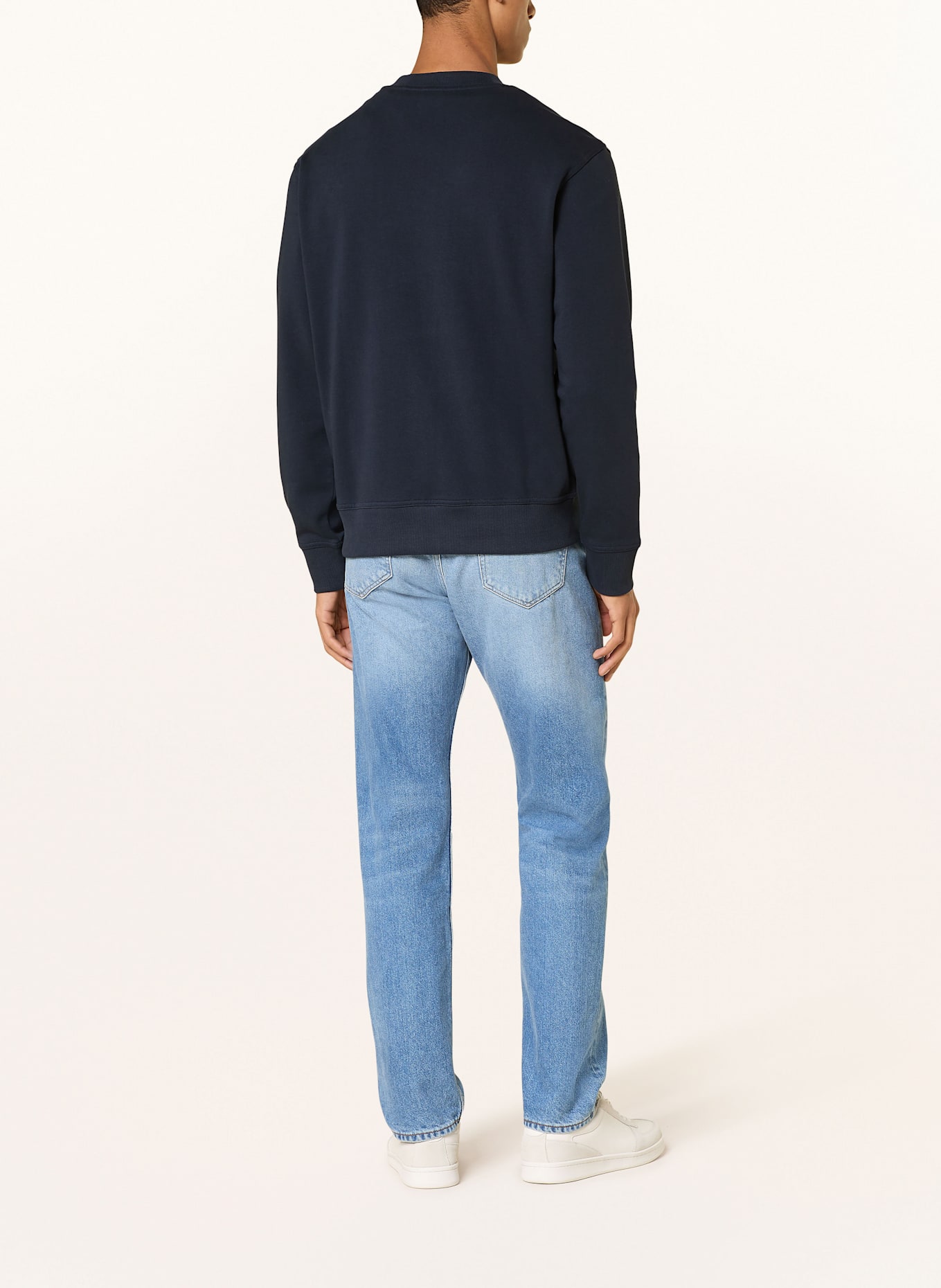 BOSS Sweatshirt WESMALLCREW: DUNKELBLAU