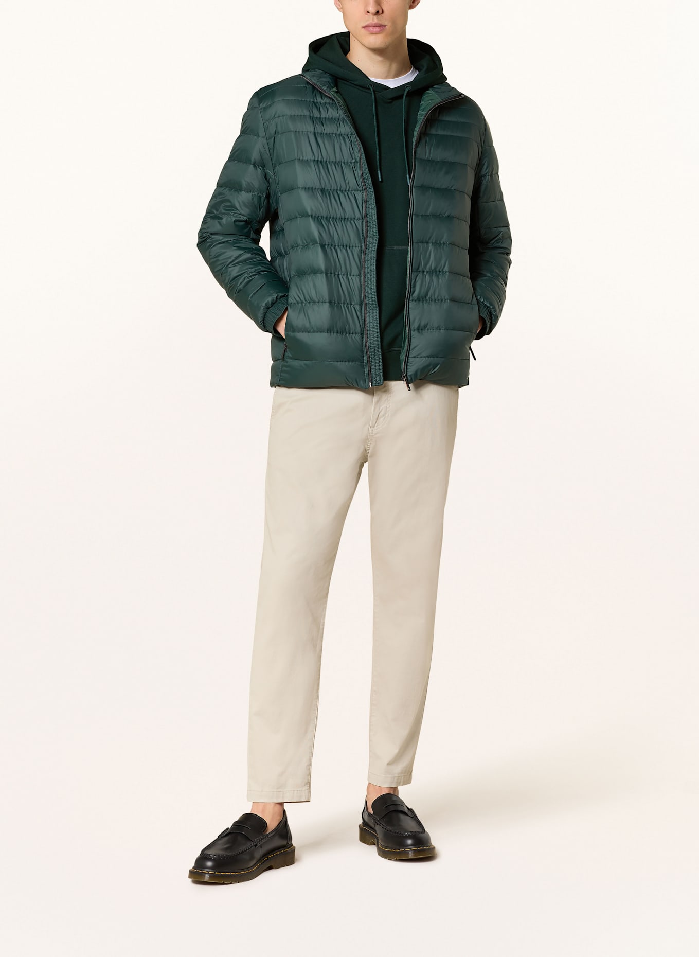 BOSS Kurtka pikowana ODEN: CIEMNOZIELONY