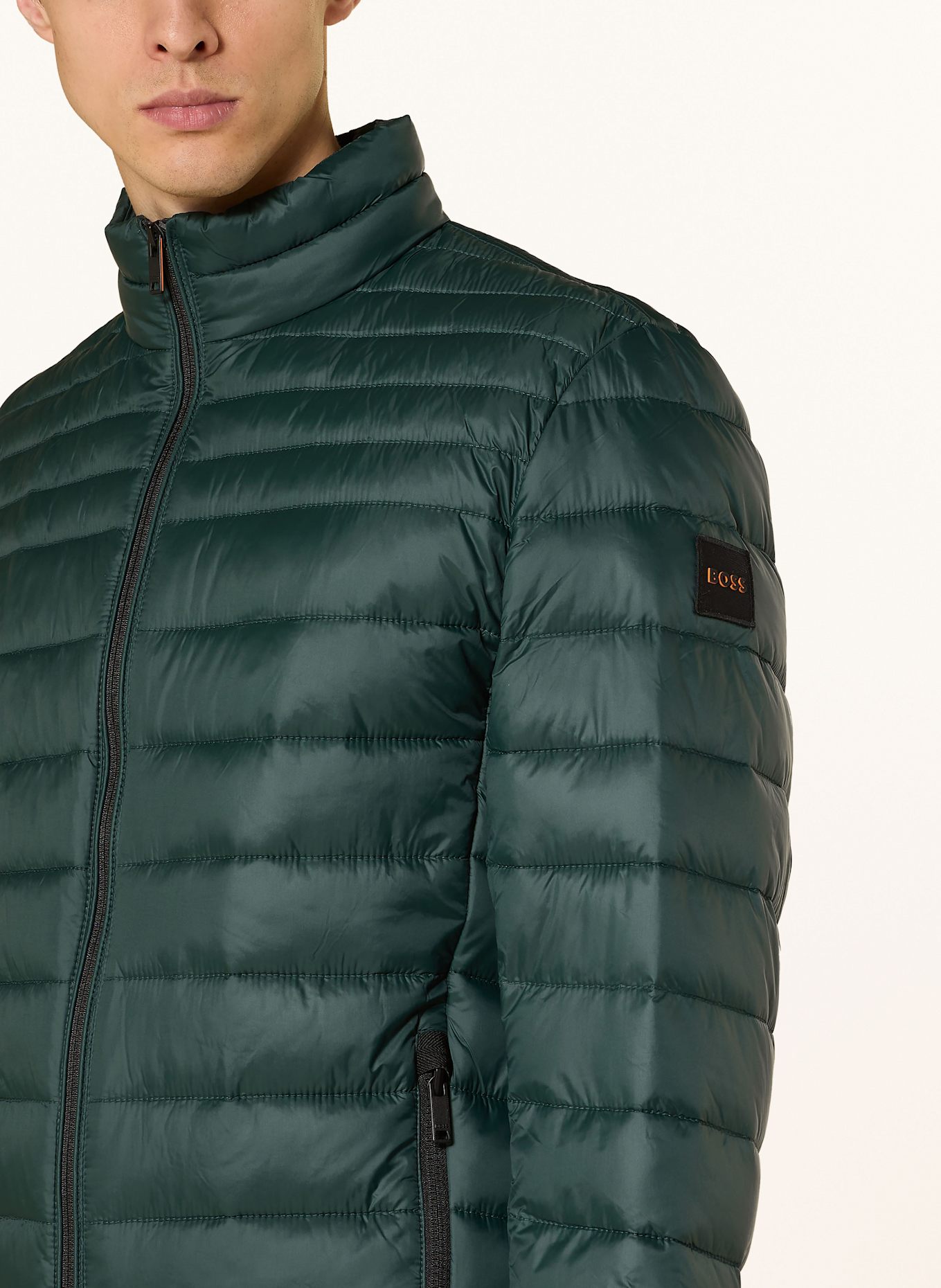 BOSS Kurtka pikowana ODEN: CIEMNOZIELONY