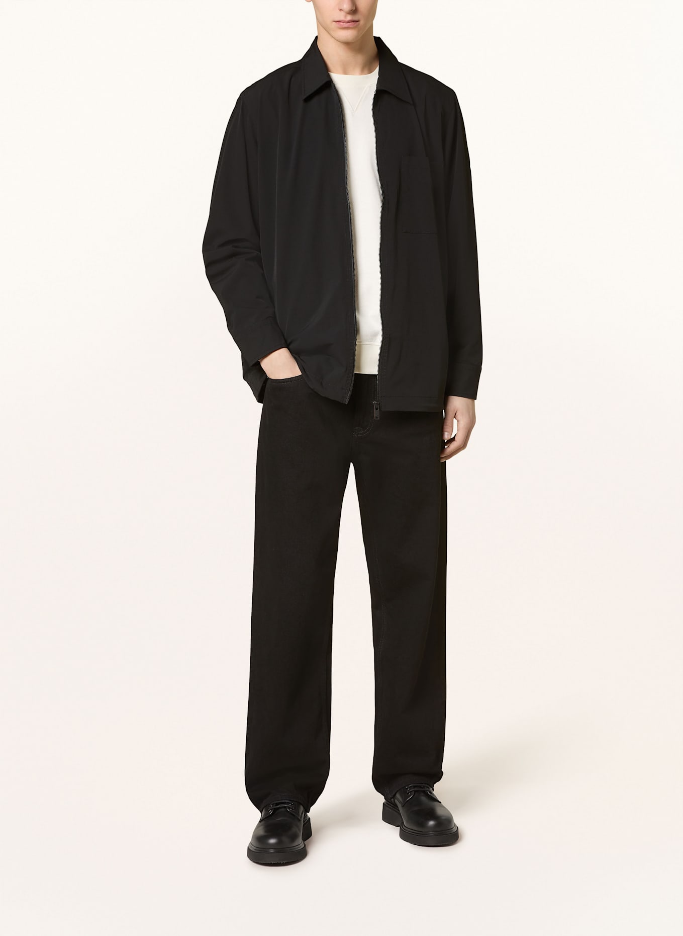 BOSS LABIZZY overshirt: BLACK