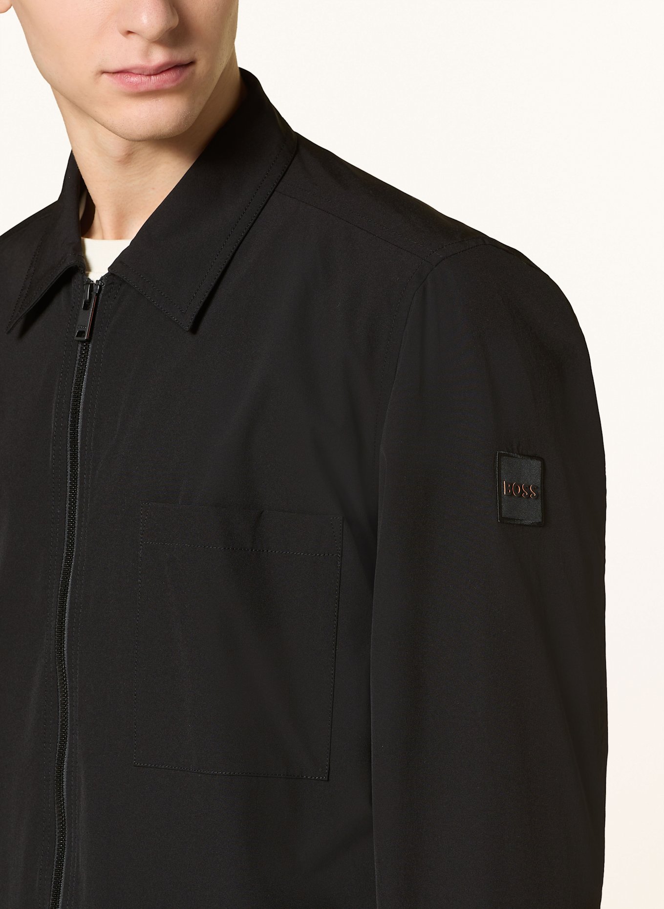 BOSS LABIZZY overshirt: BLACK