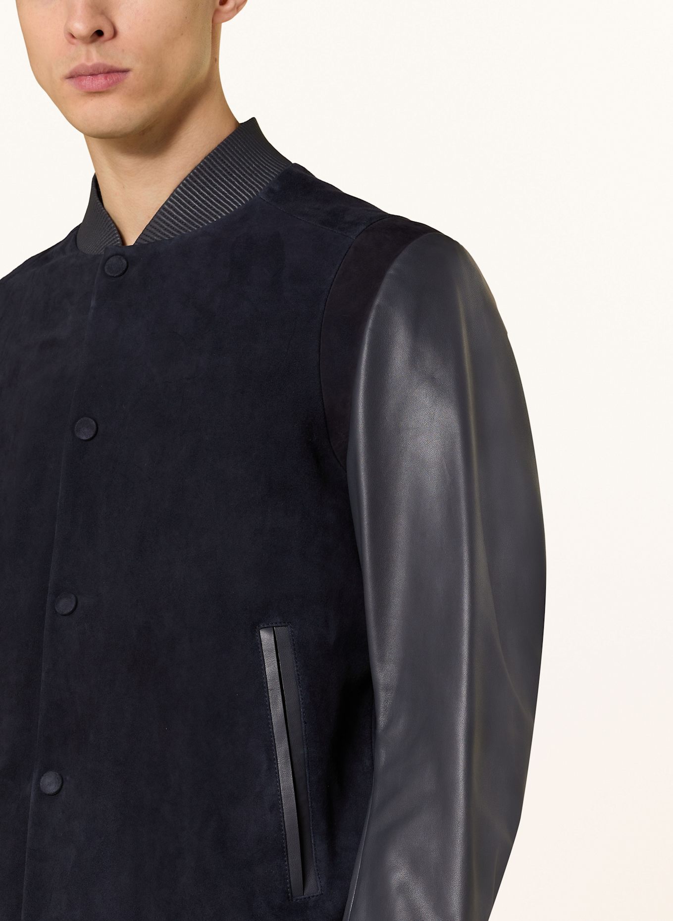 BOSS Bomber jacket L-MICKS: DARK BLUE