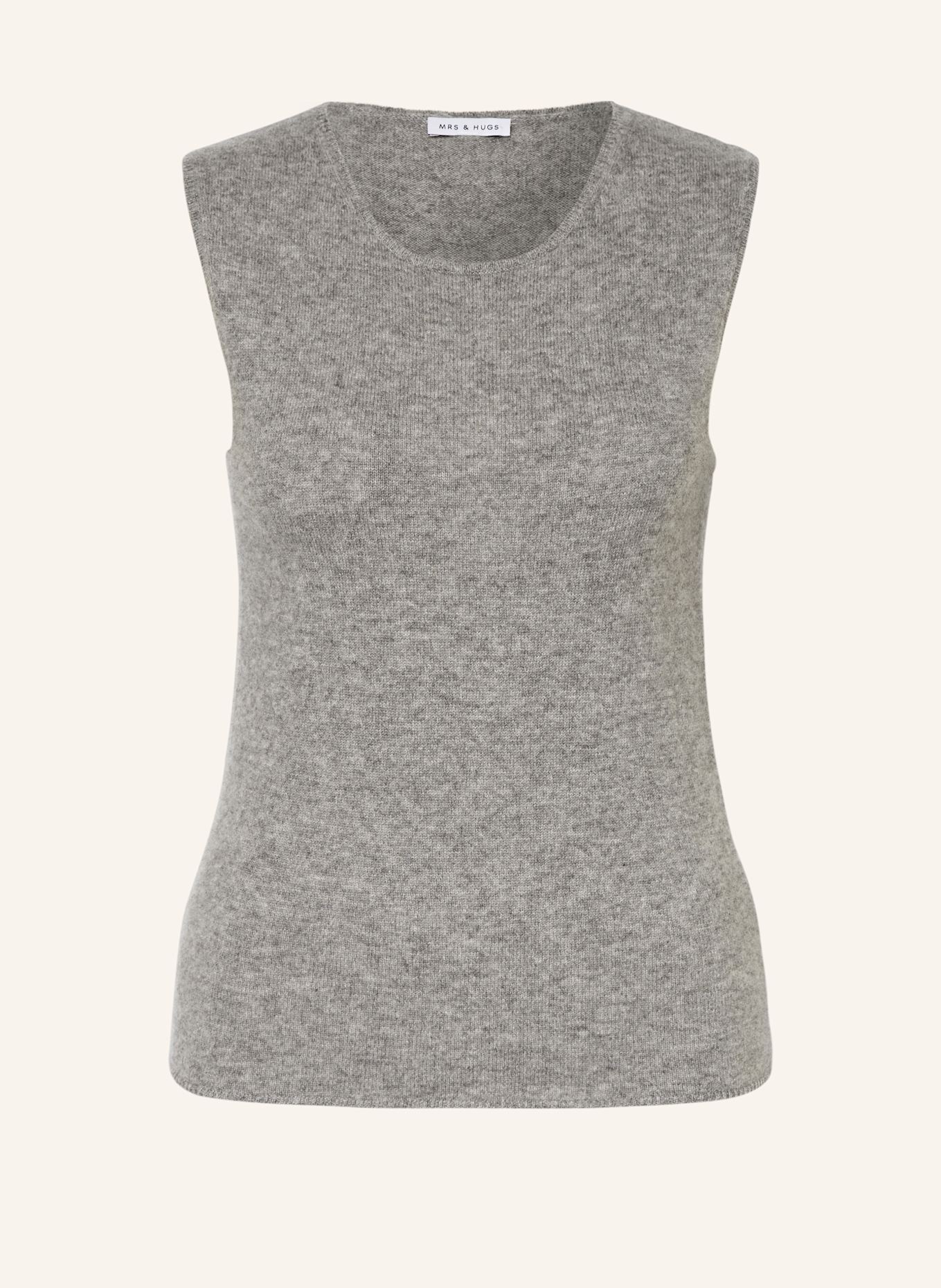 MRS & HUGS Top en maille avec cachemire: GRIS