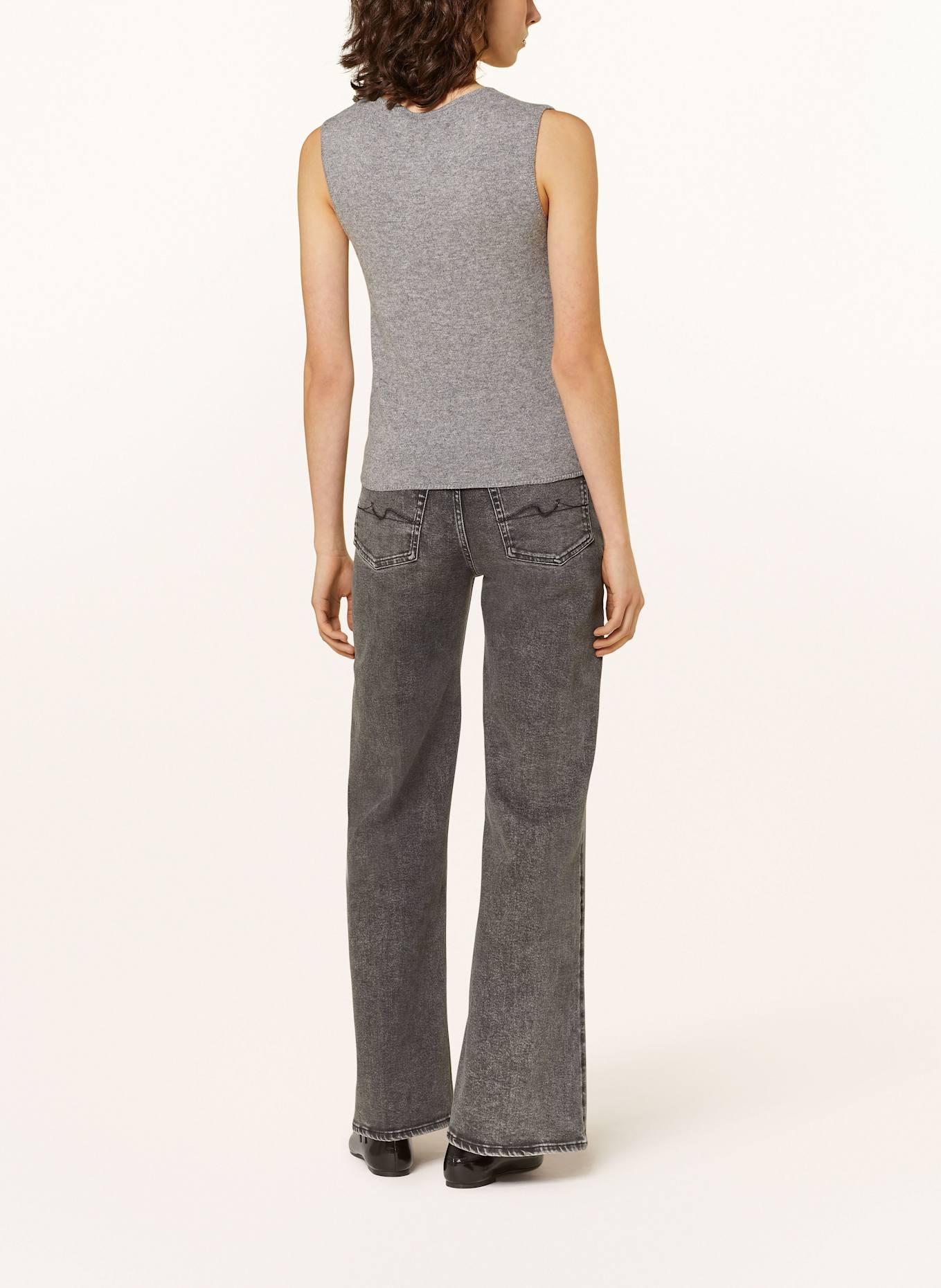 MRS & HUGS Top en maille avec cachemire: GRIS