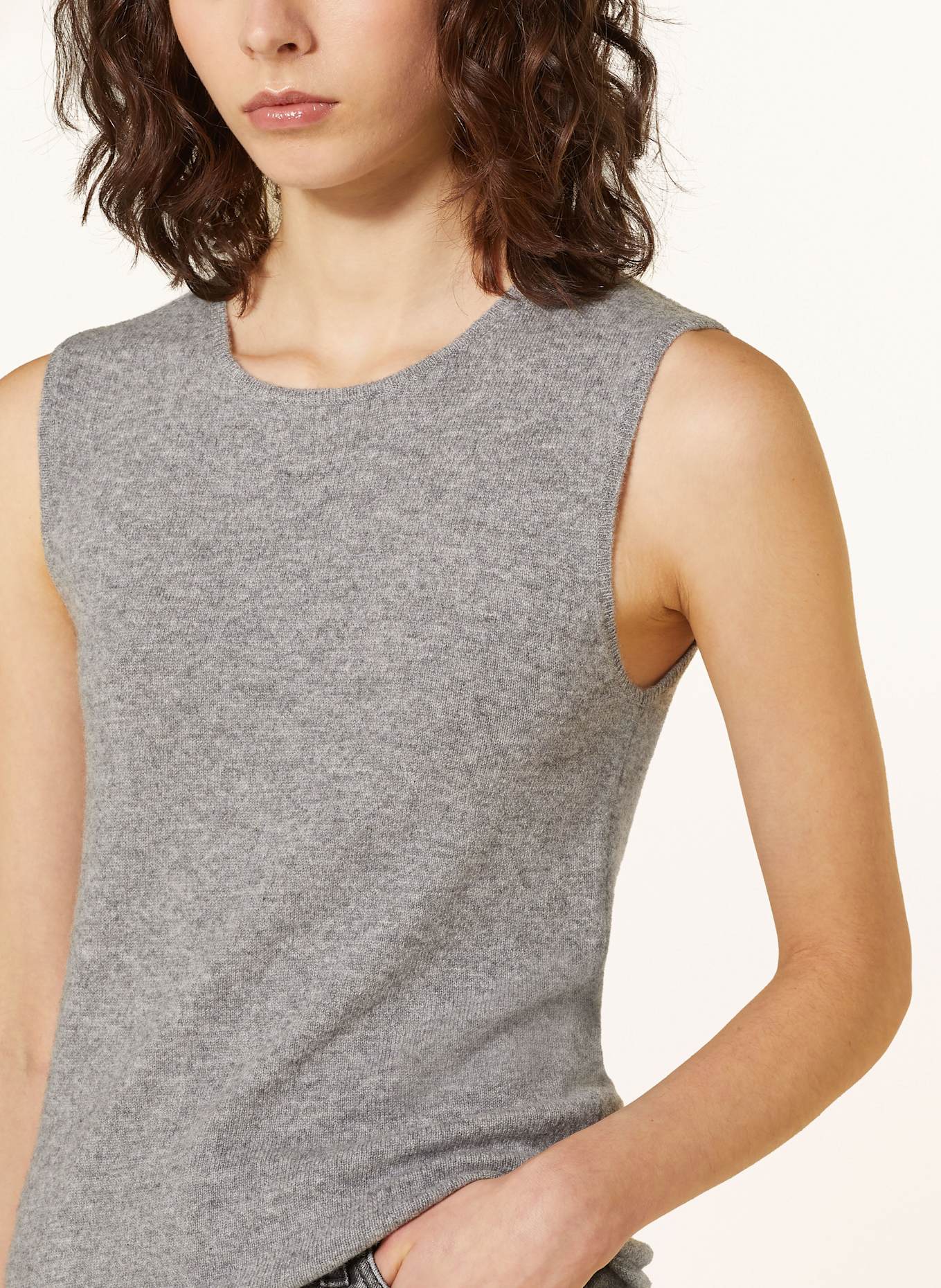 MRS & HUGS Top en maille avec cachemire: GRIS