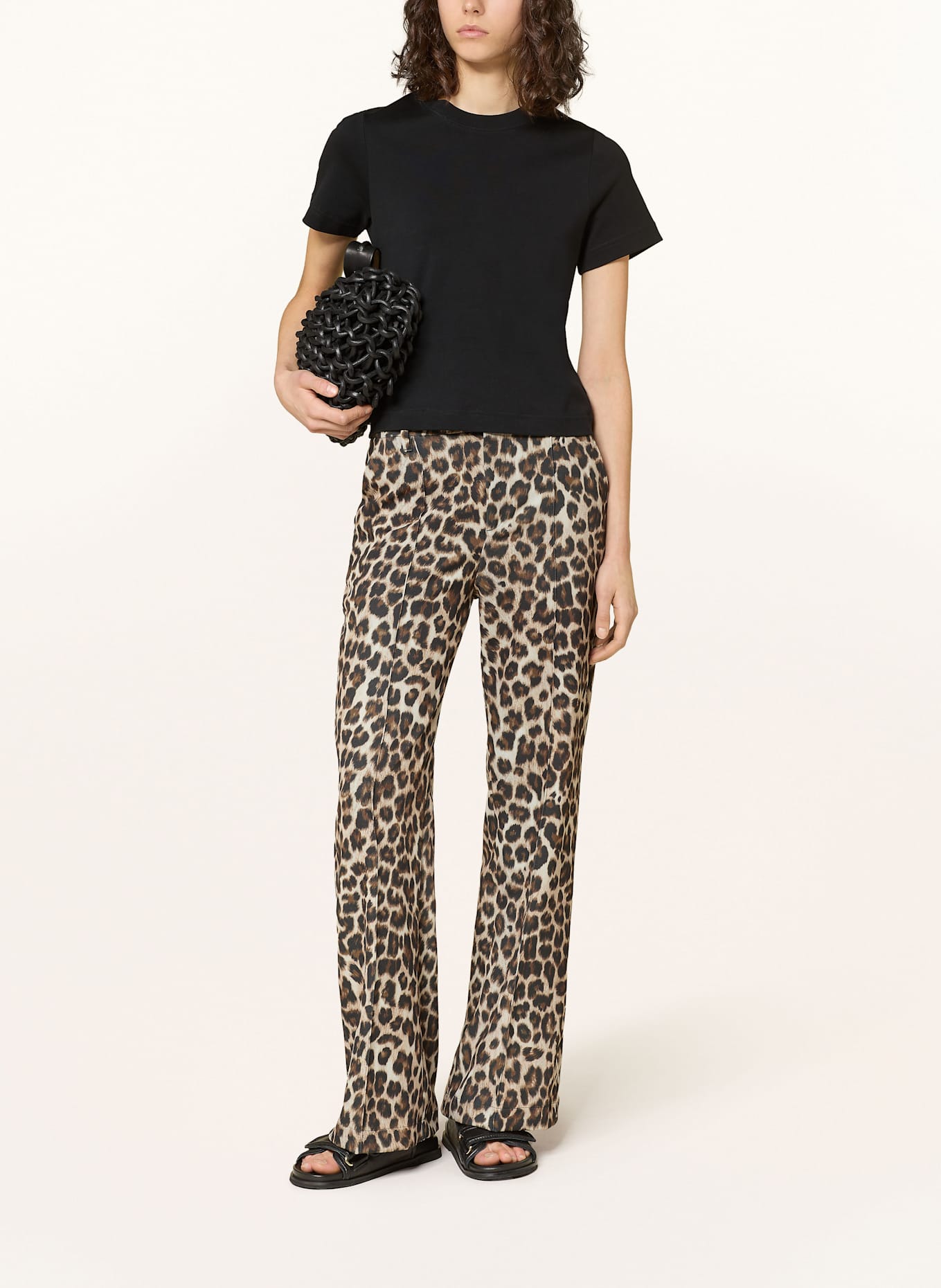 MRS & HUGS Wide leg trousers: Marc Jacobs The Knit Sweatpant logo track pants