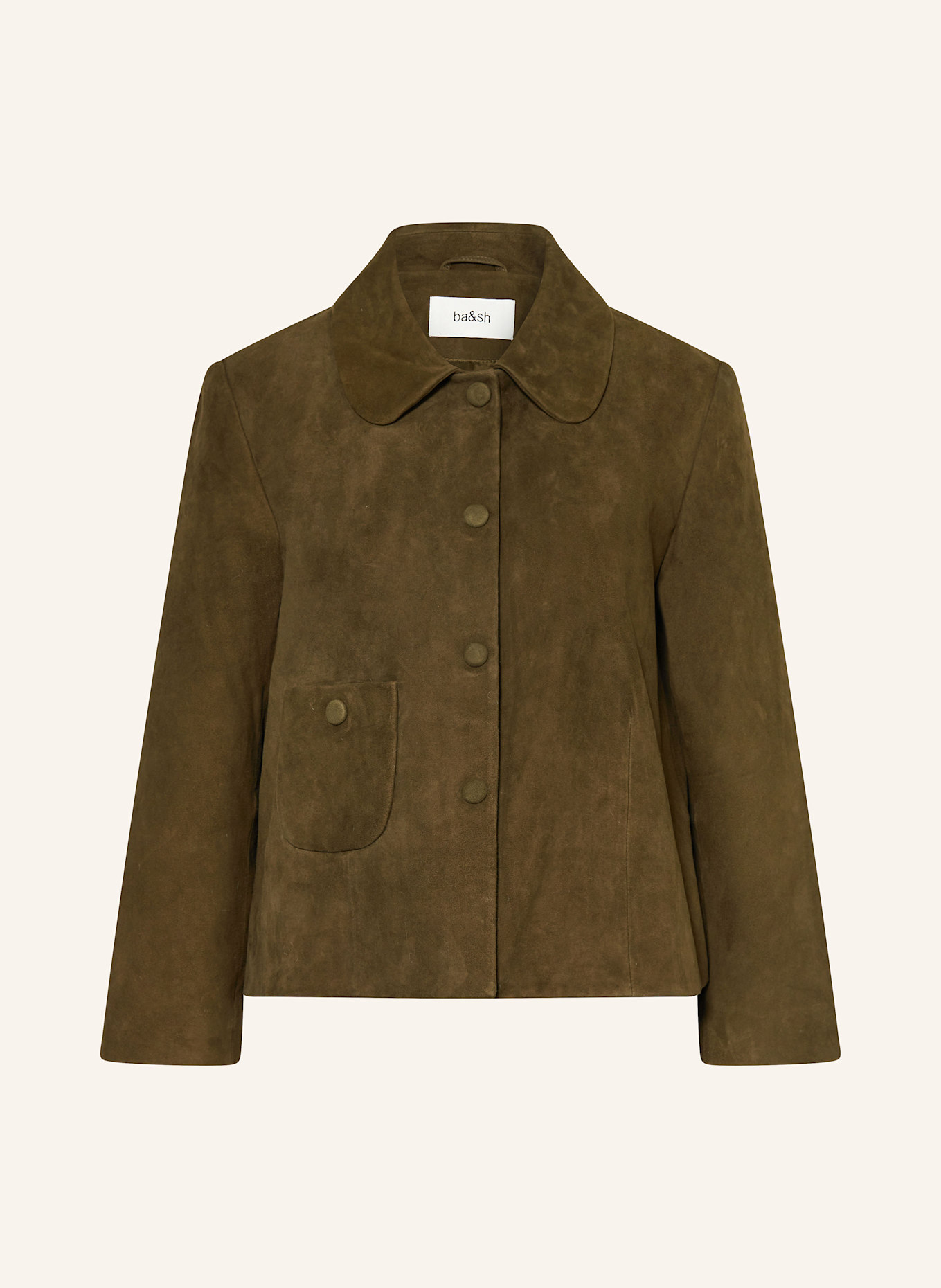 ba&sh Lederjacke MILAS, Farbe: KHAKI (Bild 1)
