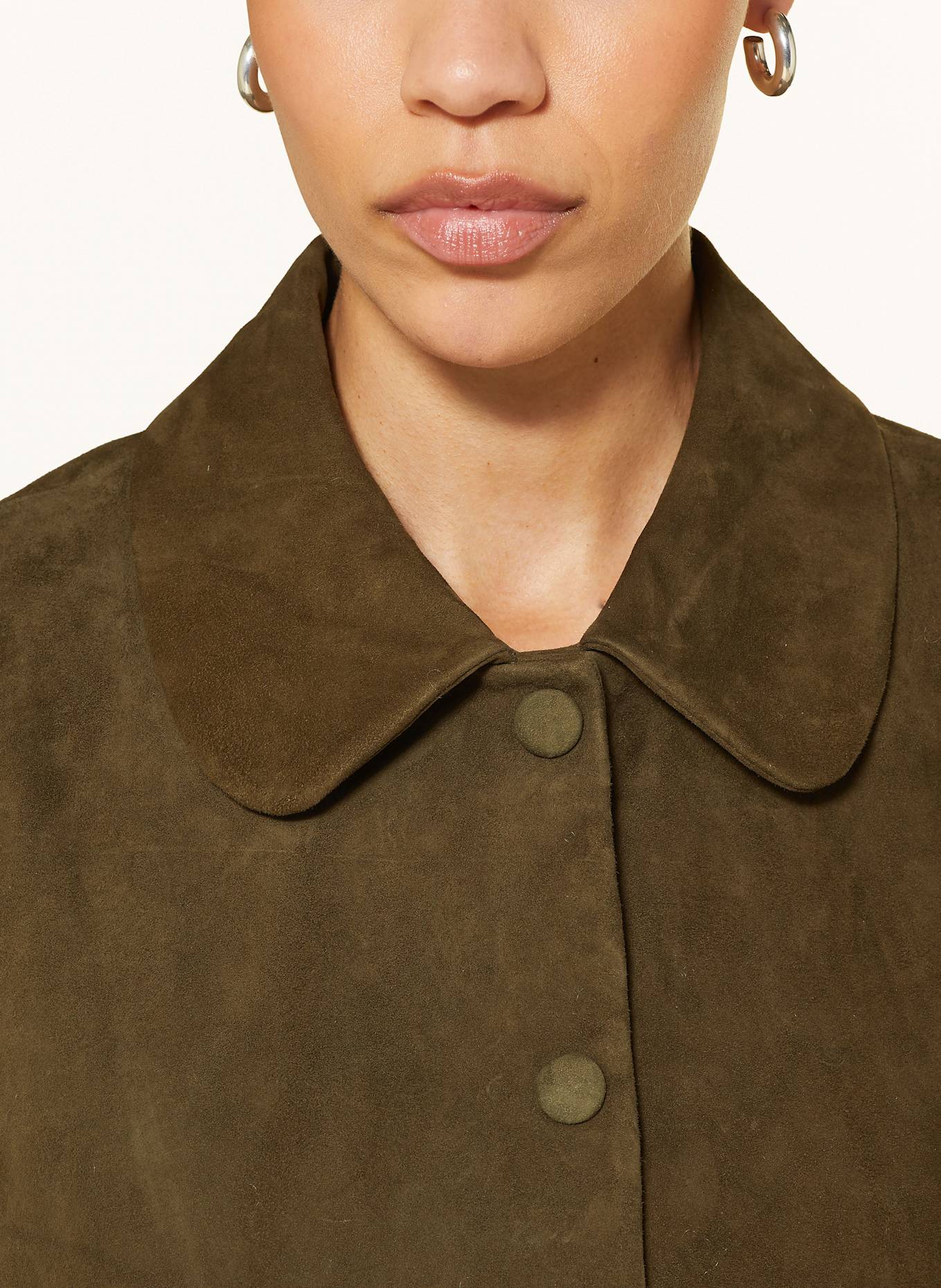 ba&sh Lederjacke MILAS, Farbe: KHAKI (Bild 4)