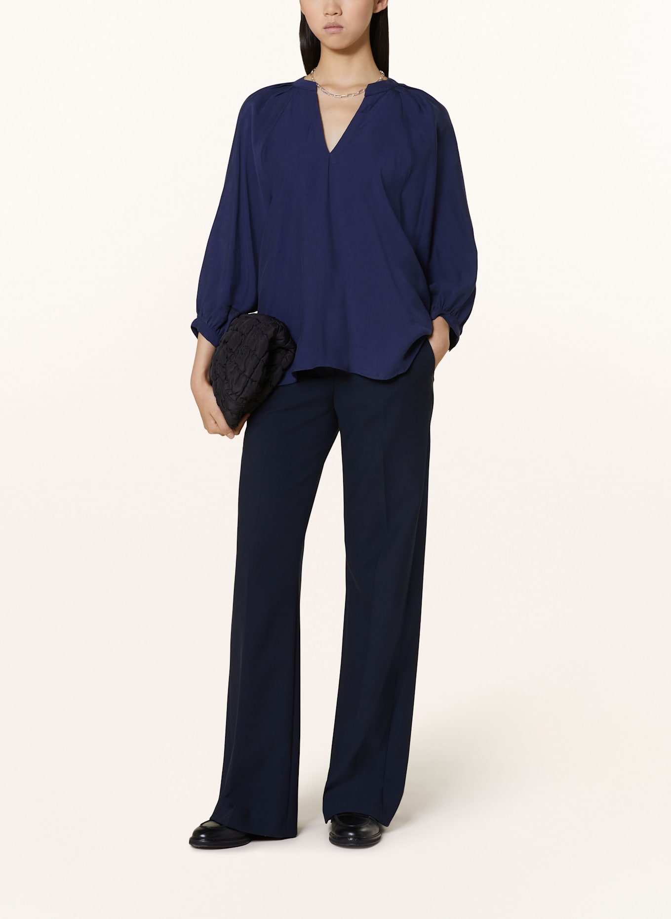 seidensticker Chemisier à manches 3/4: BLEU FONCÉ