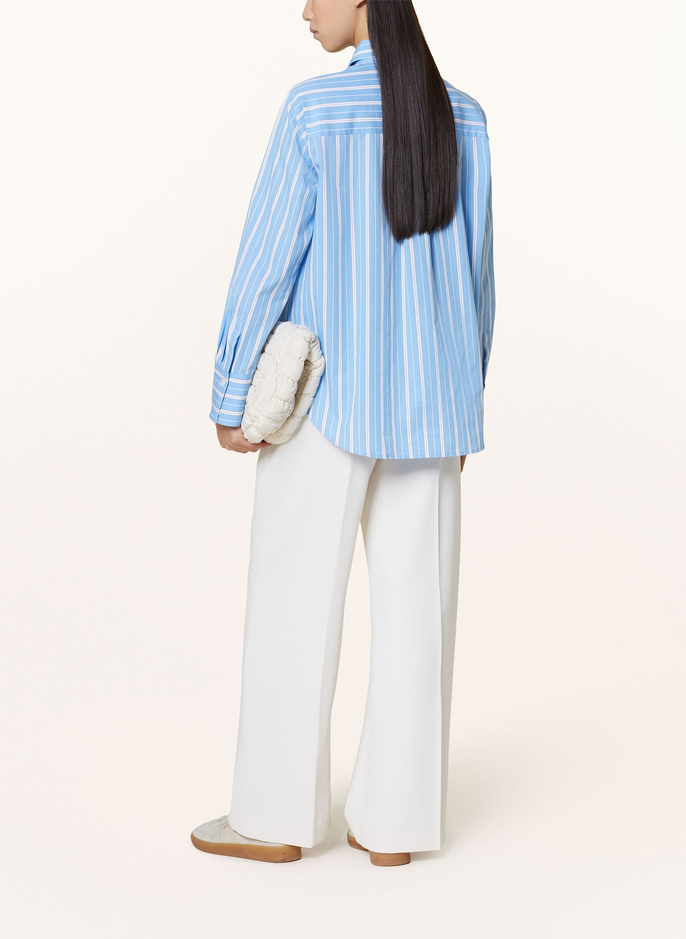 seidensticker Hemdbluse mit abnehmbarer Schluppe: HELLBLAU / WEISS